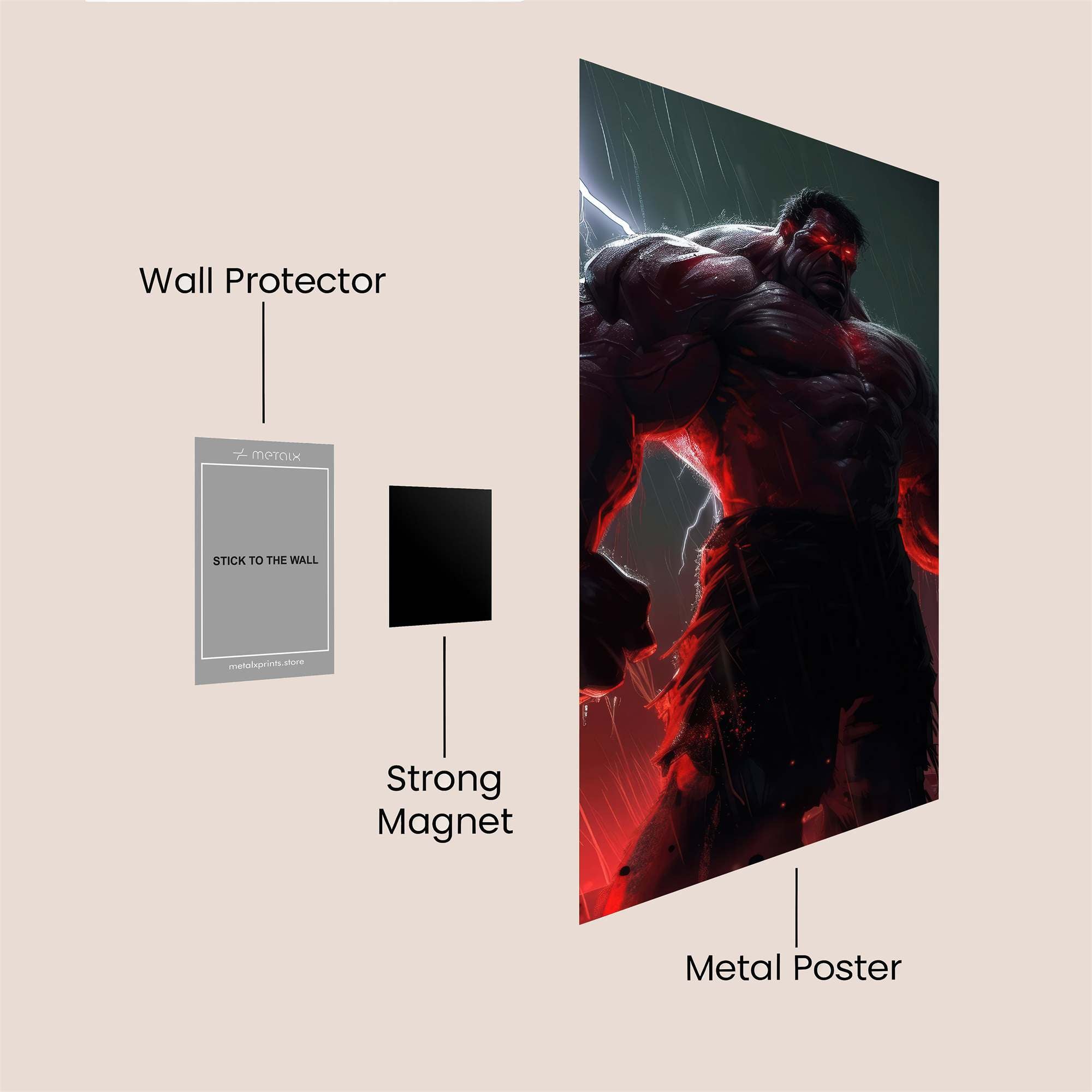 Hulk Fury Safe Wall Magnetic / M