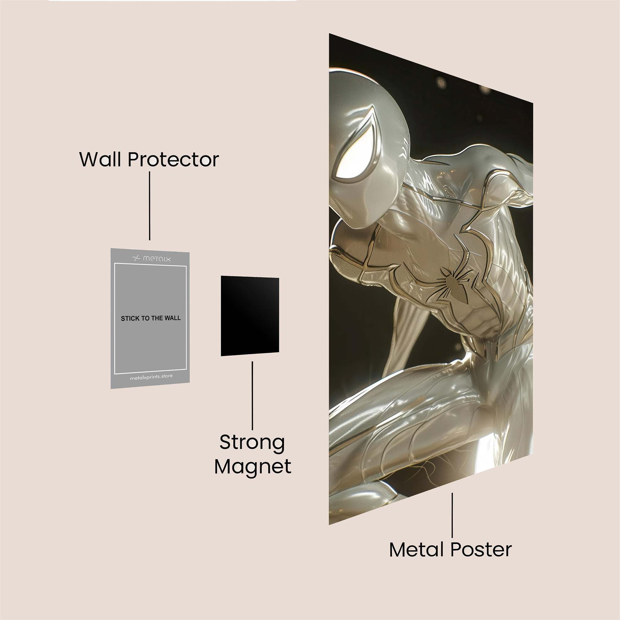 Spider-Gleam Resplendence Safe Wall Magnetic / M