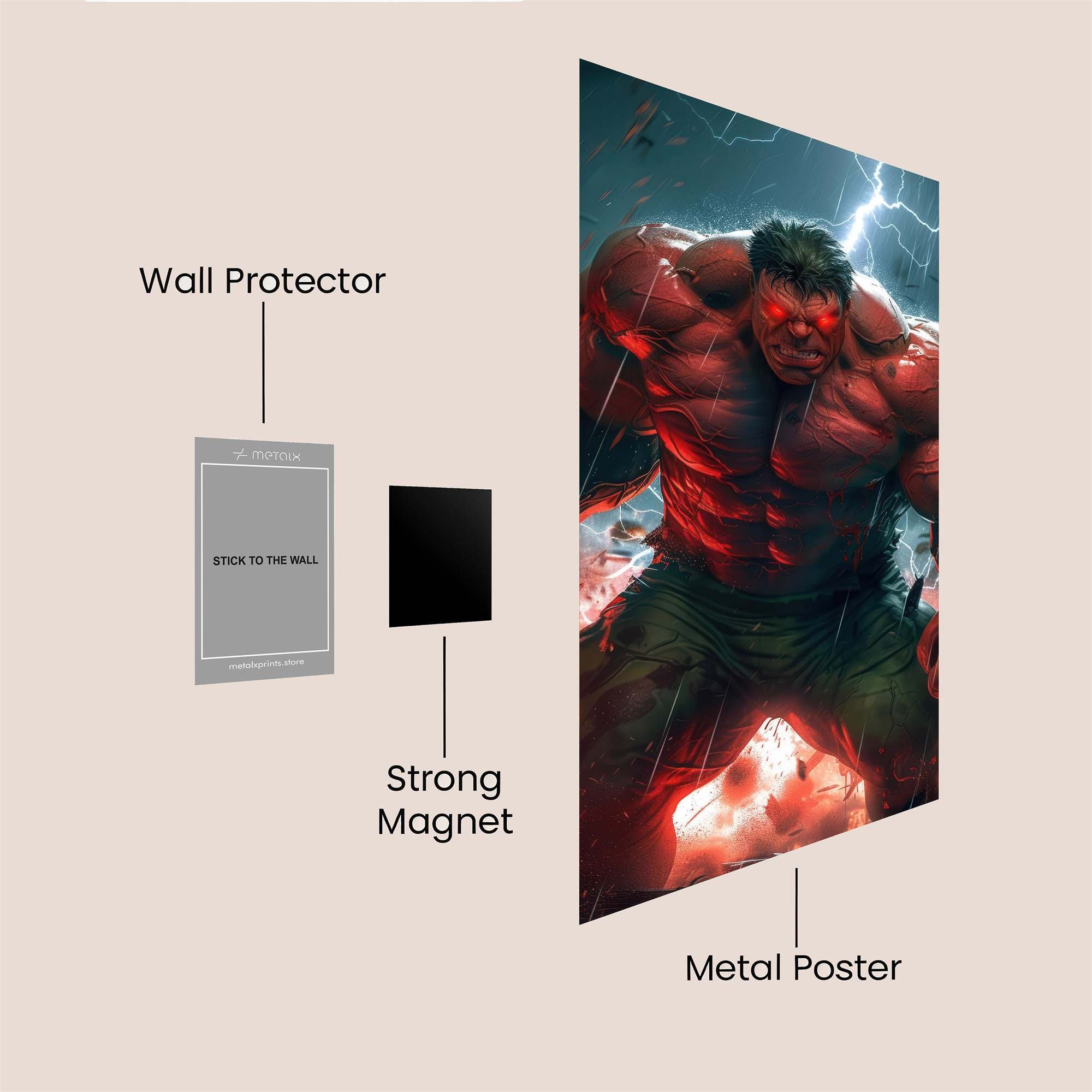 Hulk Fury Safe Wall Magnetic / M