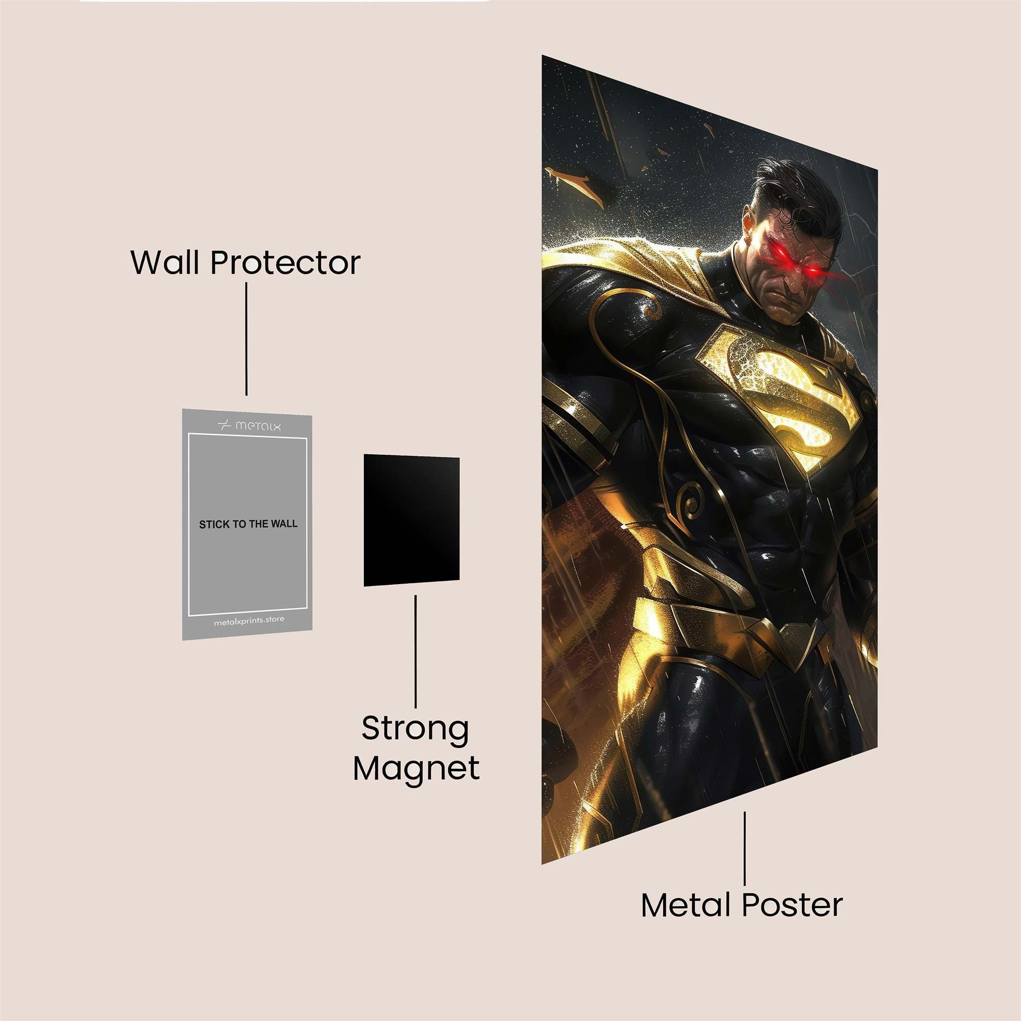 Superman Fierce Safe Wall Magnetic / M