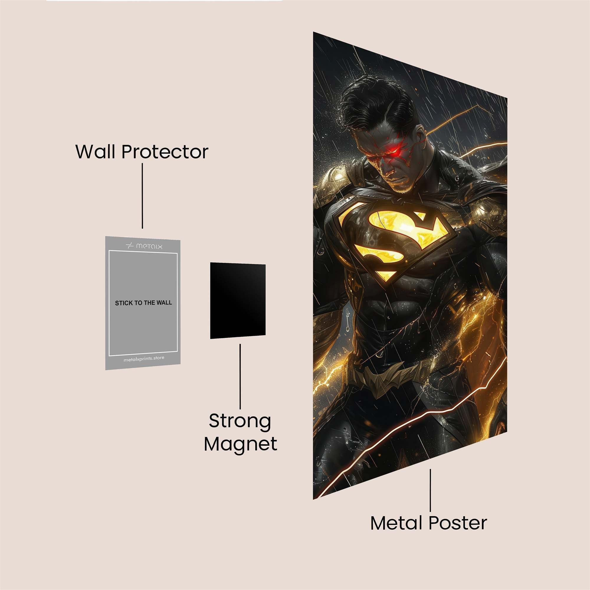 Superman Fury Safe Wall Magnetic / M