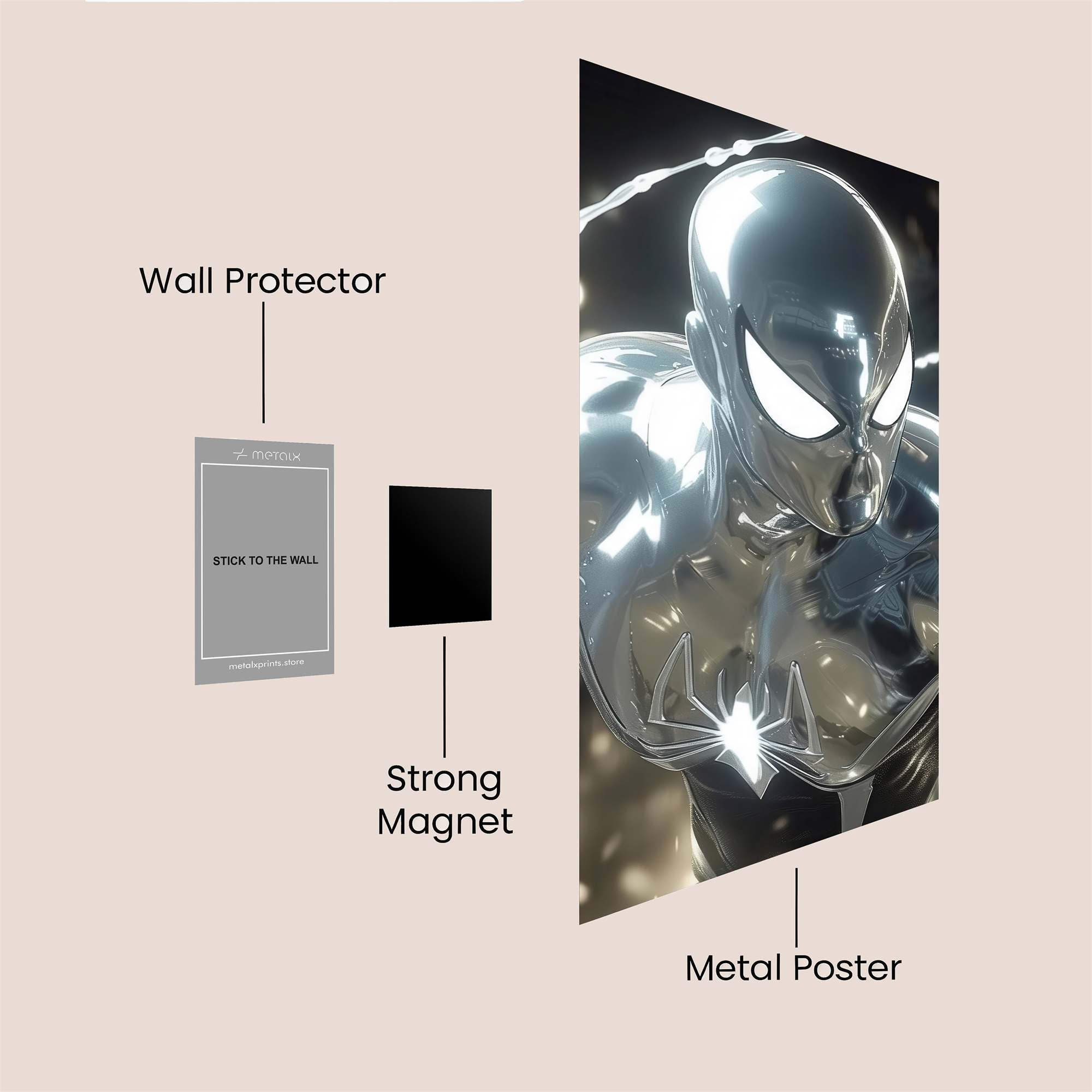 Silver Surge Safe Wall Magnetic / M