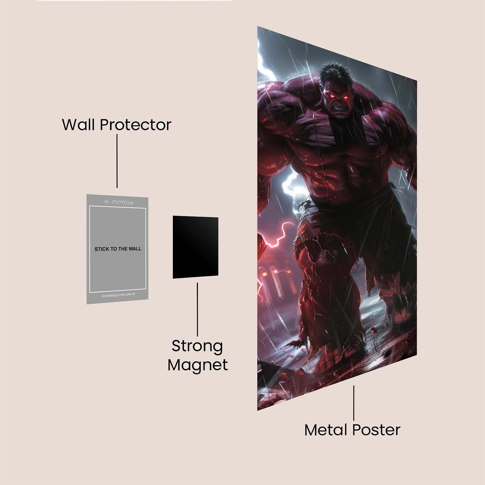 Hulk Fury Safe Wall Magnetic / M