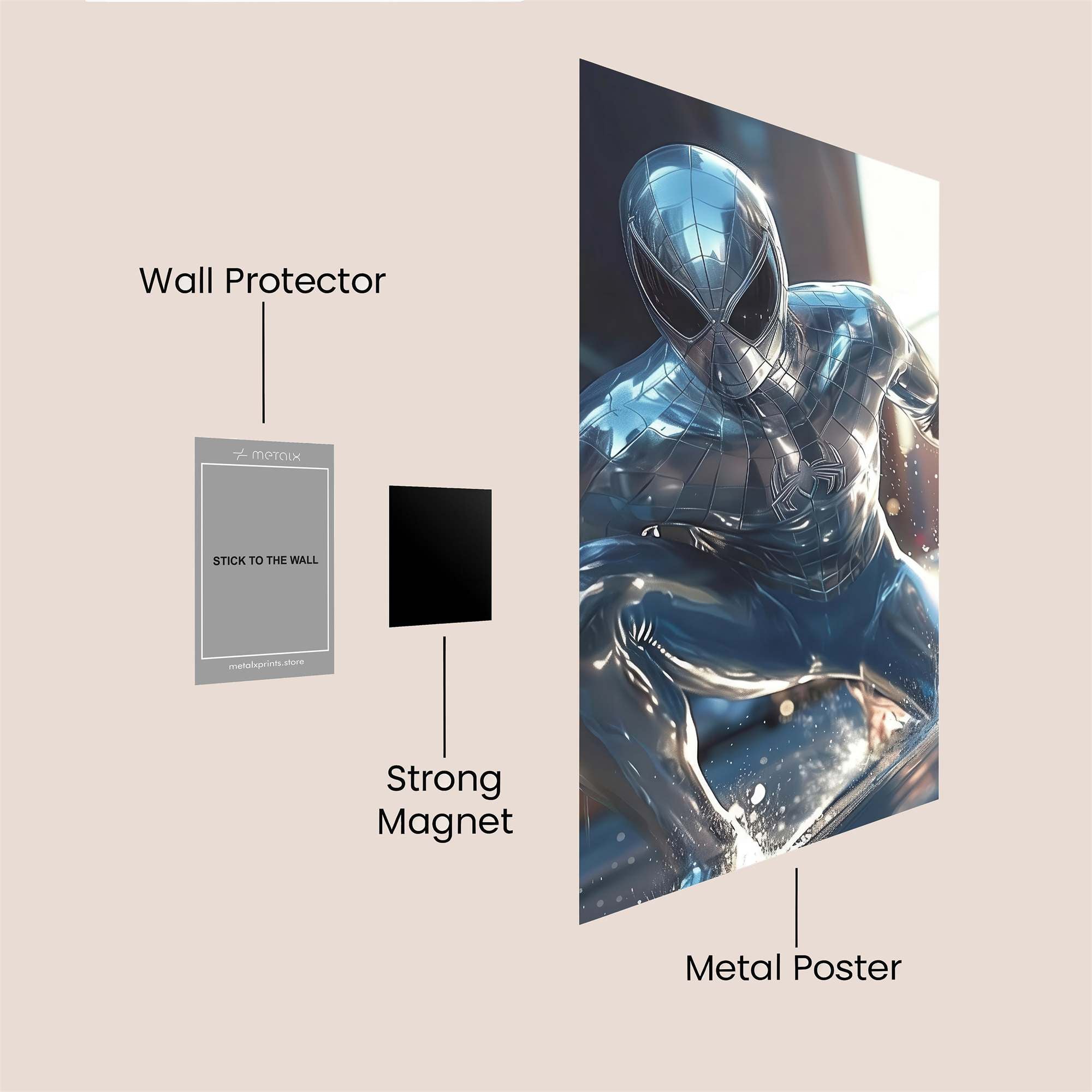Silver Surge Safe Wall Magnetic / M