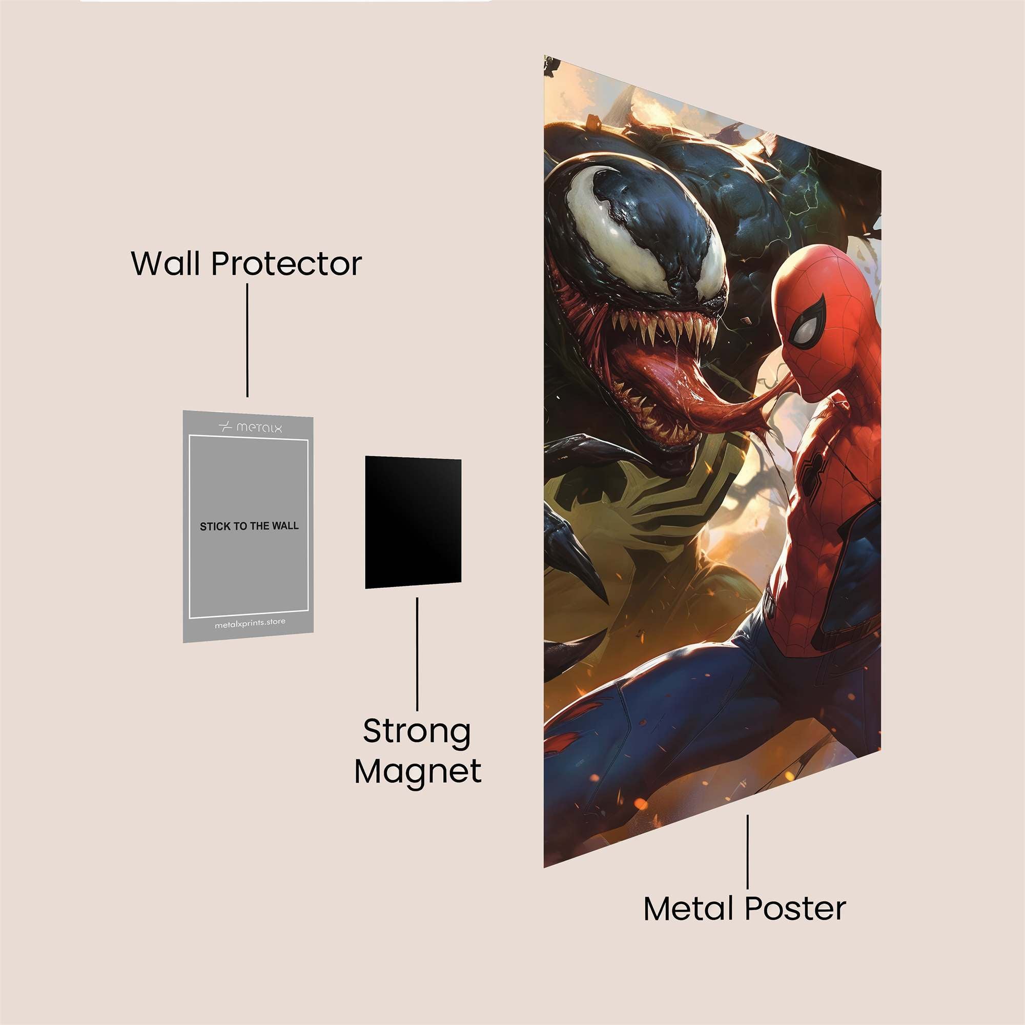 Spider-Man Struggle Safe Wall Magnetic / M