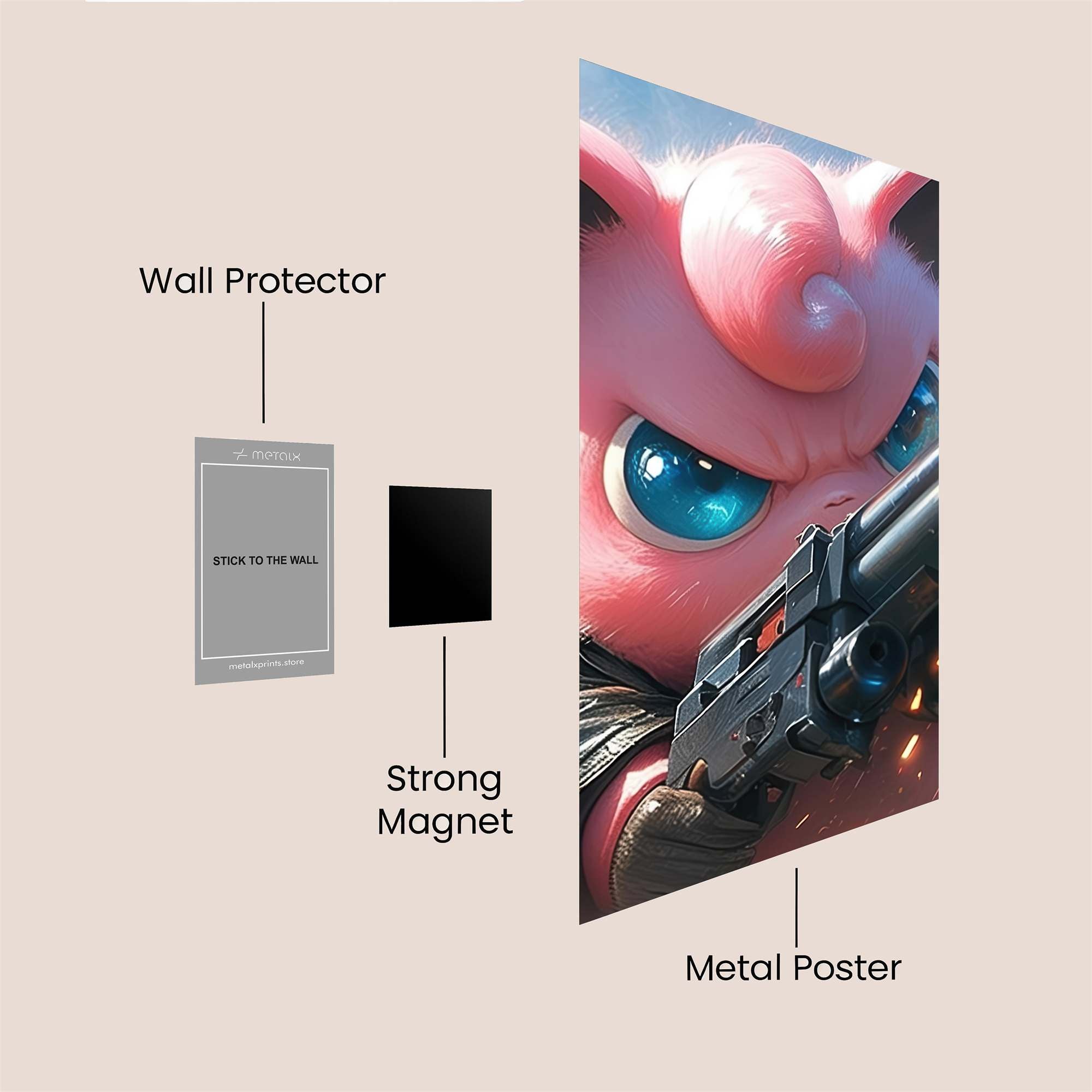 Jigglypuff Vengeance Safe Wall Magnetic / M