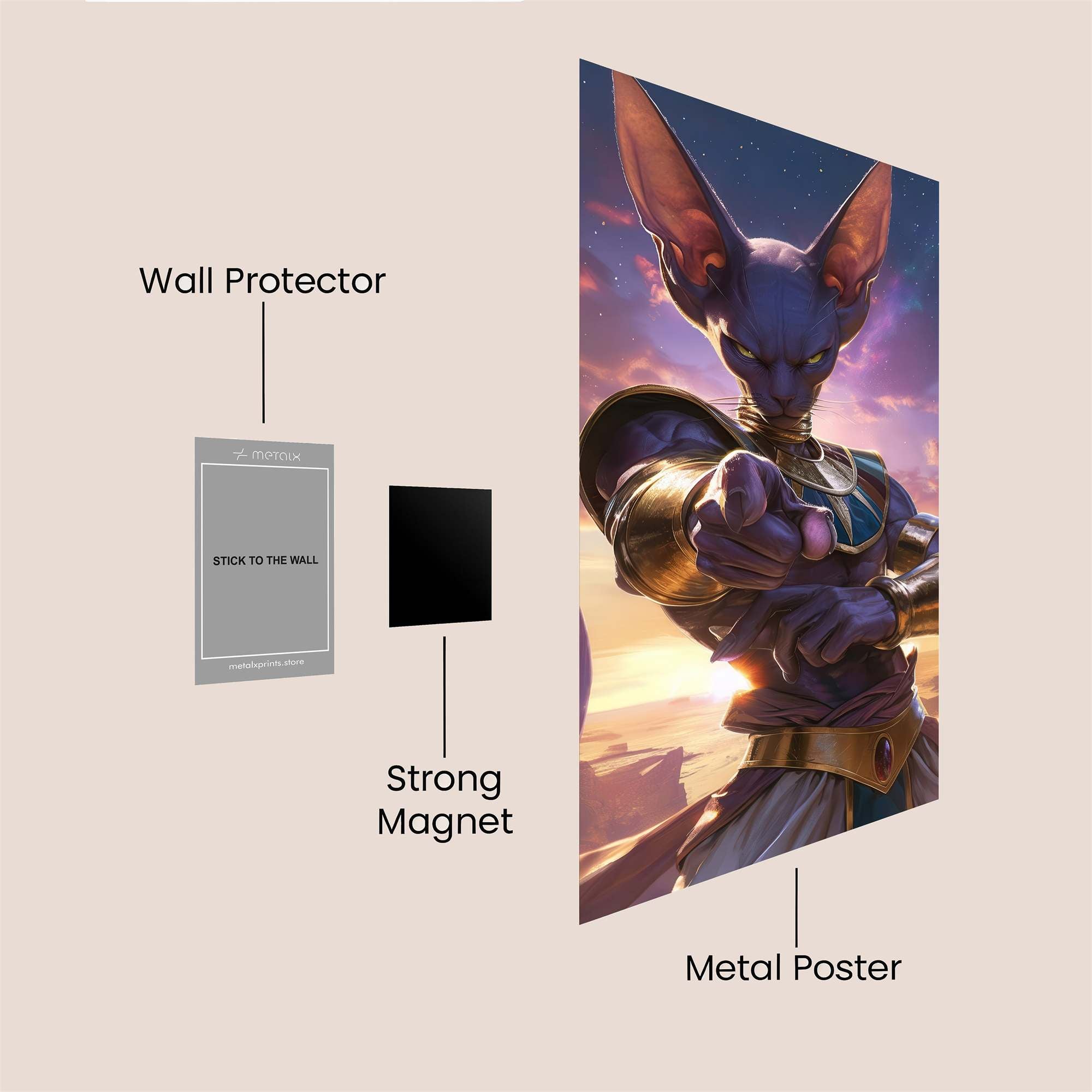 Beerus Majesty Safe Wall Magnetic / M
