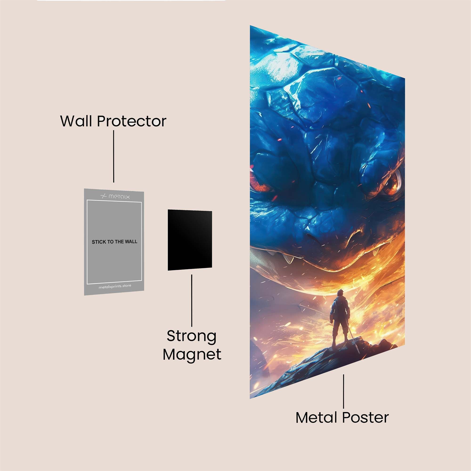 Blastoise Confrontation Safe Wall Magnetic / M