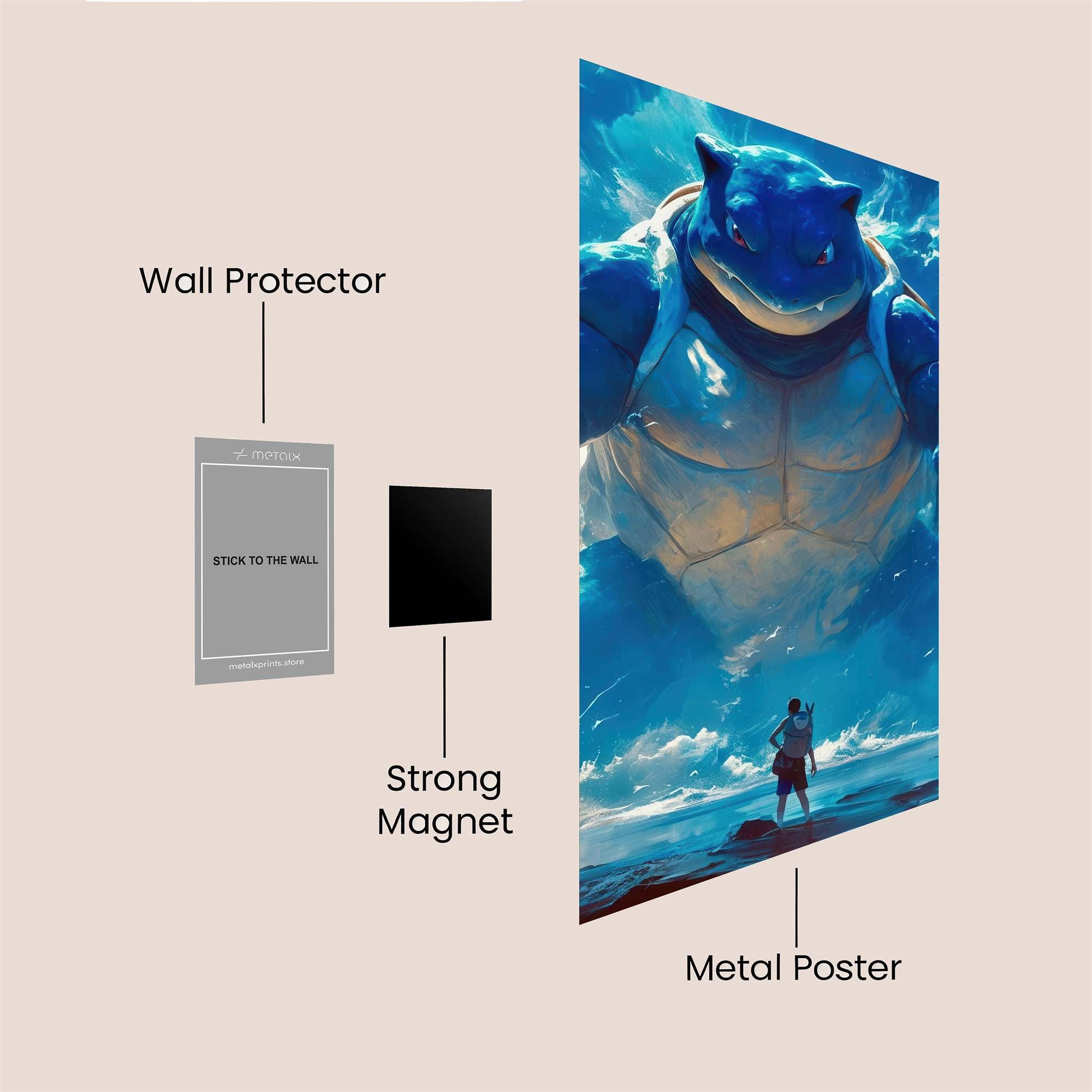 Blastoise Grandeur Safe Wall Magnetic / M