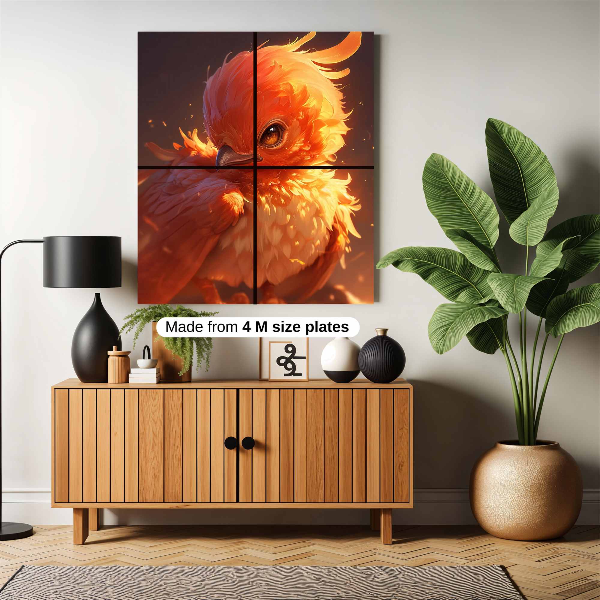 Fiery Fowl Safe Wall Magnetic / M
