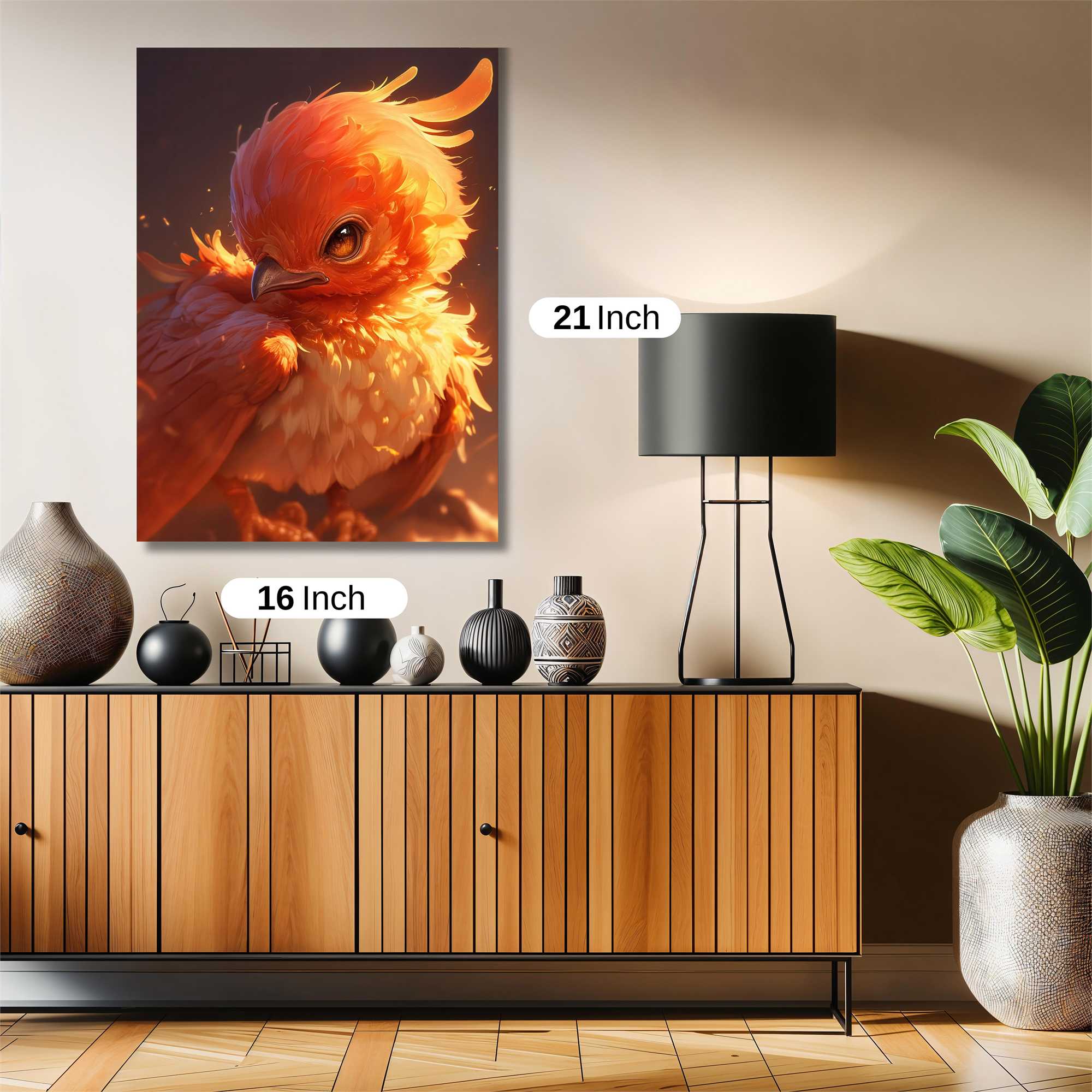 Fiery Fowl Safe Wall Magnetic / M