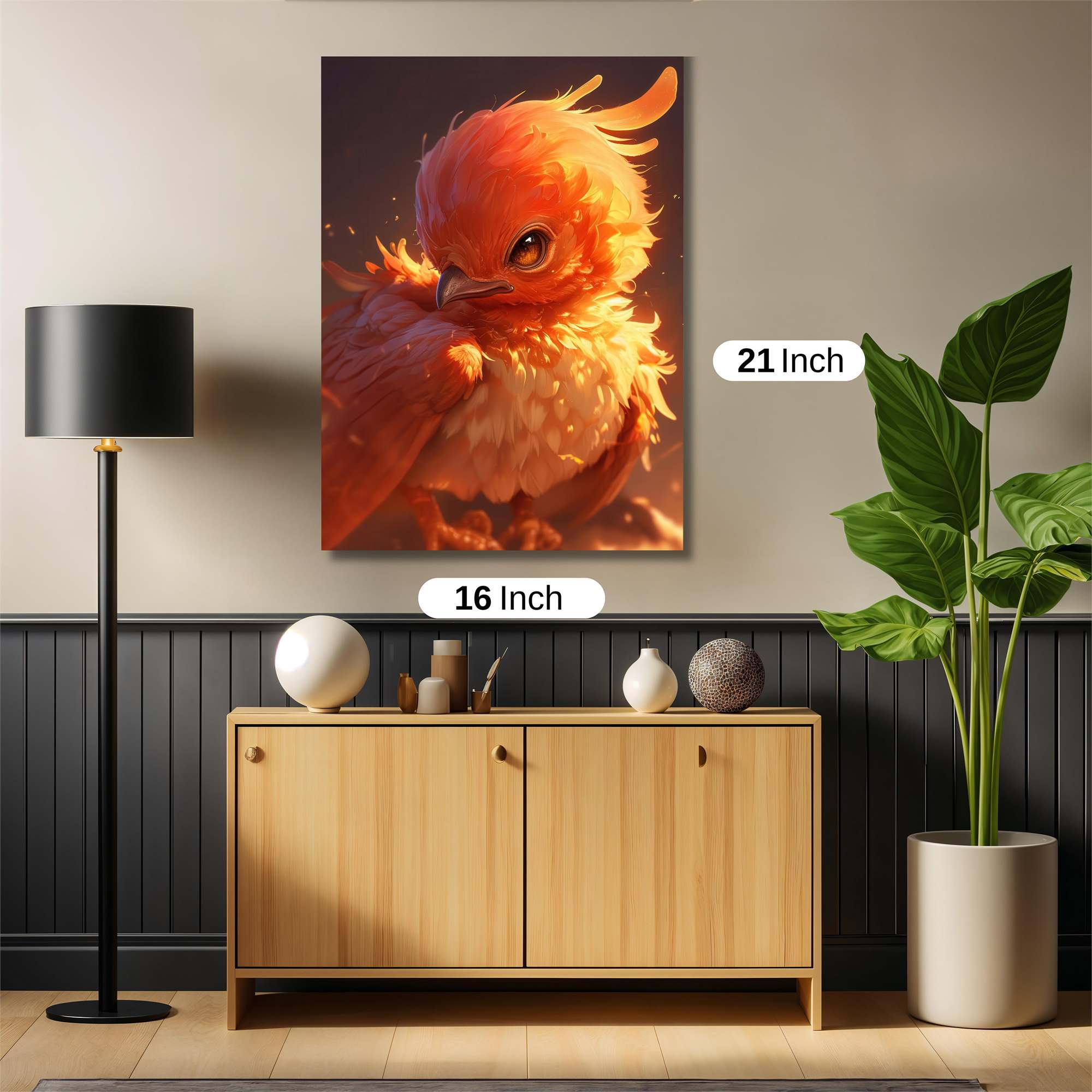 Fiery Fowl Safe Wall Magnetic / M