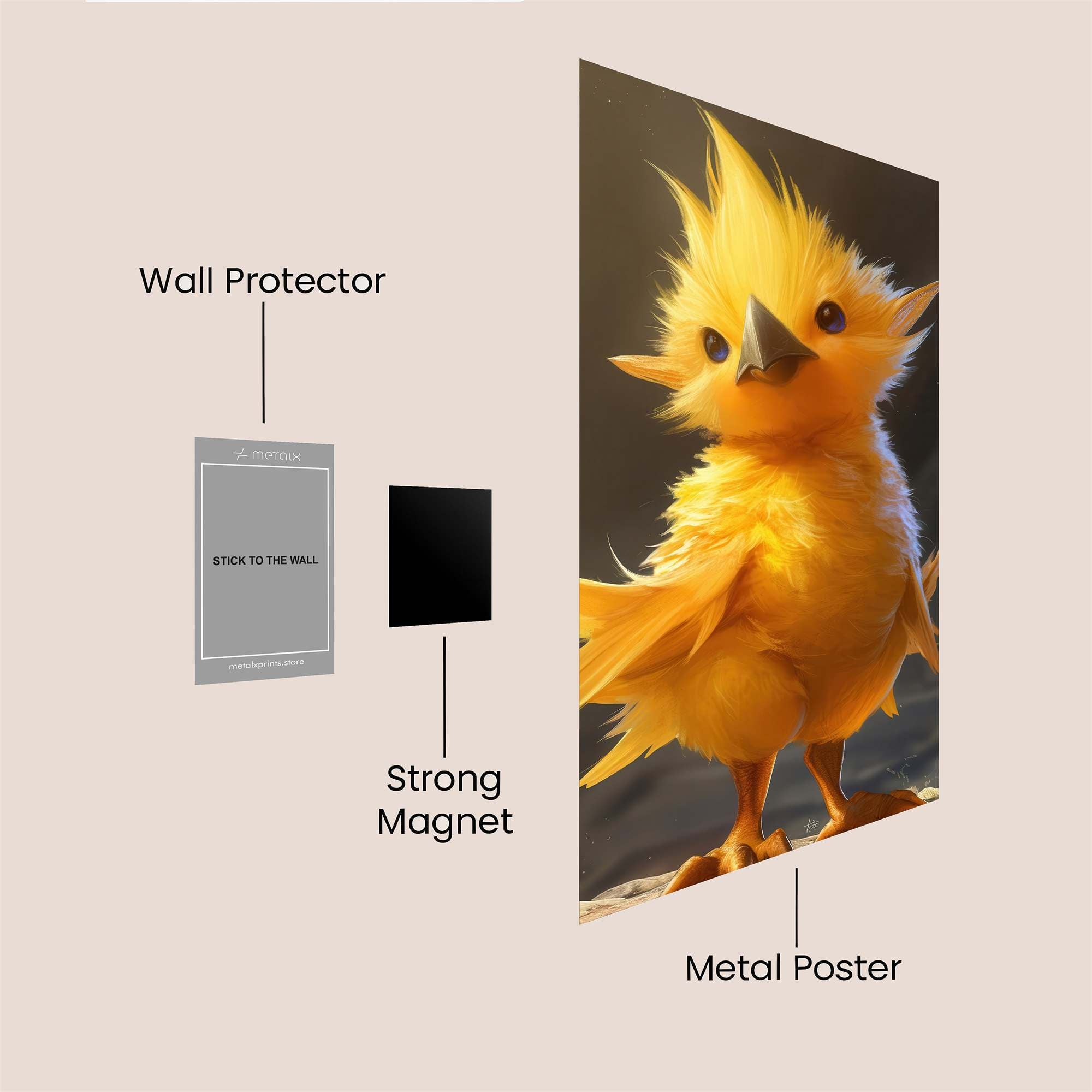 Chocobo Whimsy Safe Wall Magnetic / M