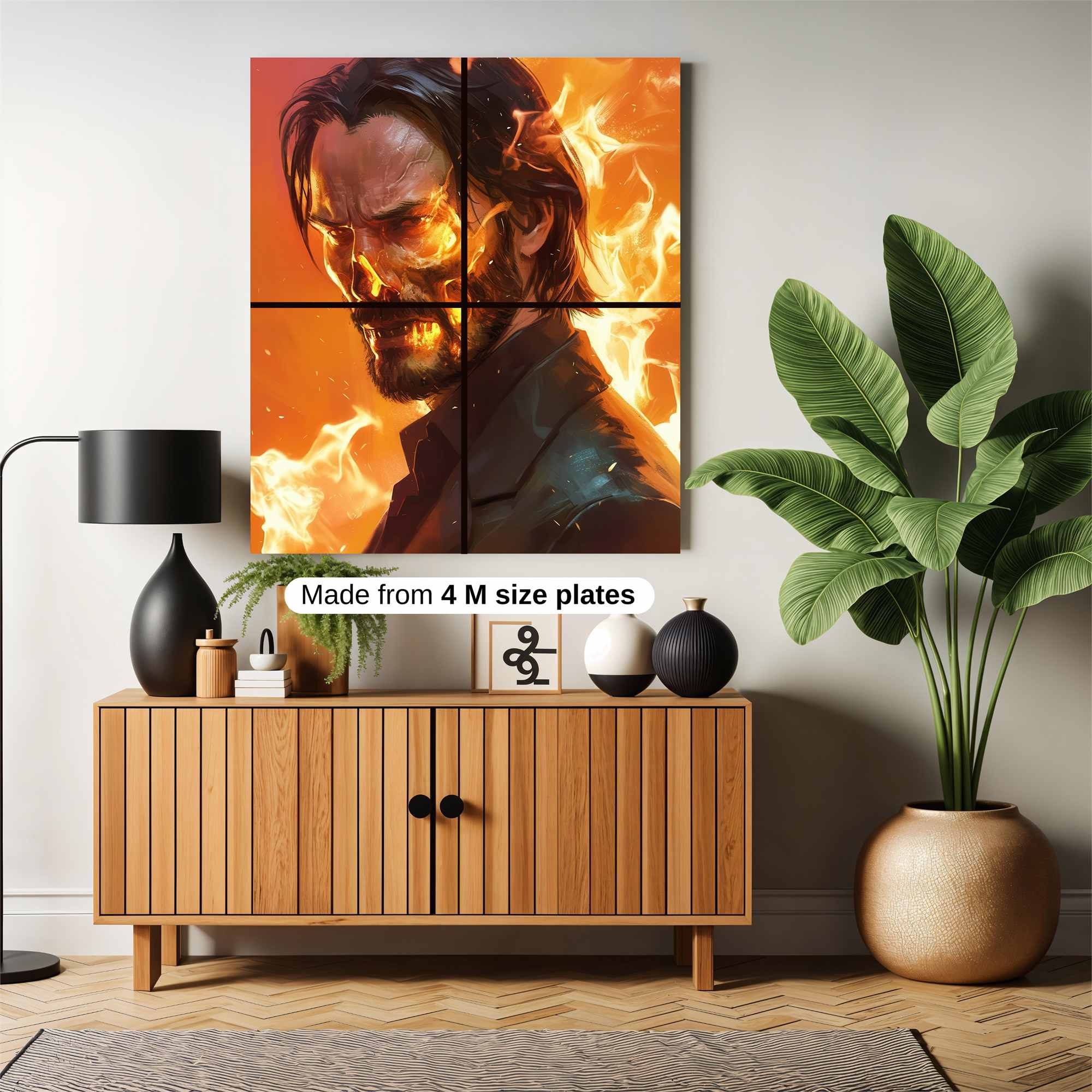 Flame Warrior Safe Wall Magnetic / M