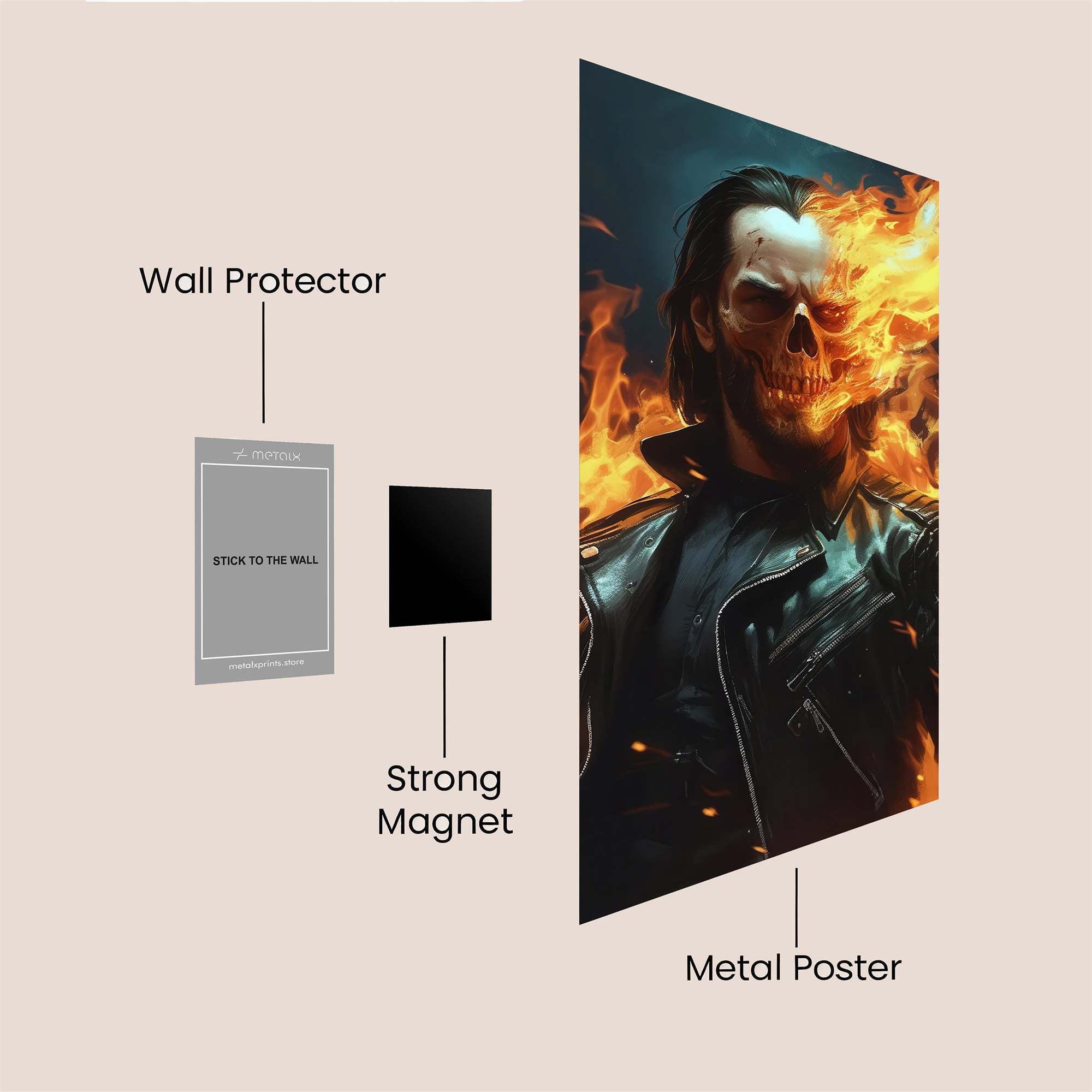 Infernal Blaze Safe Wall Magnetic / M