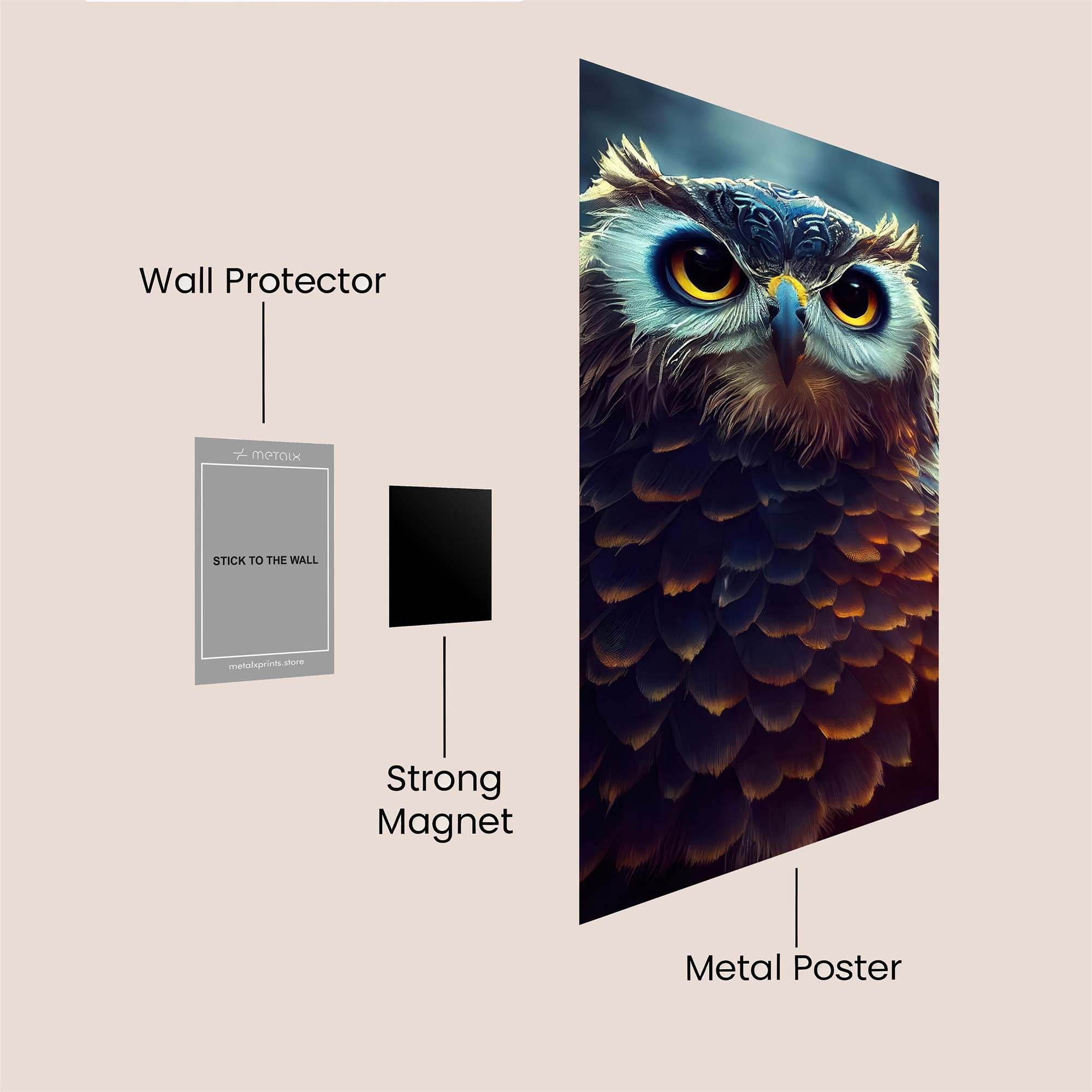 Owl Majesty Safe Wall Magnetic / M