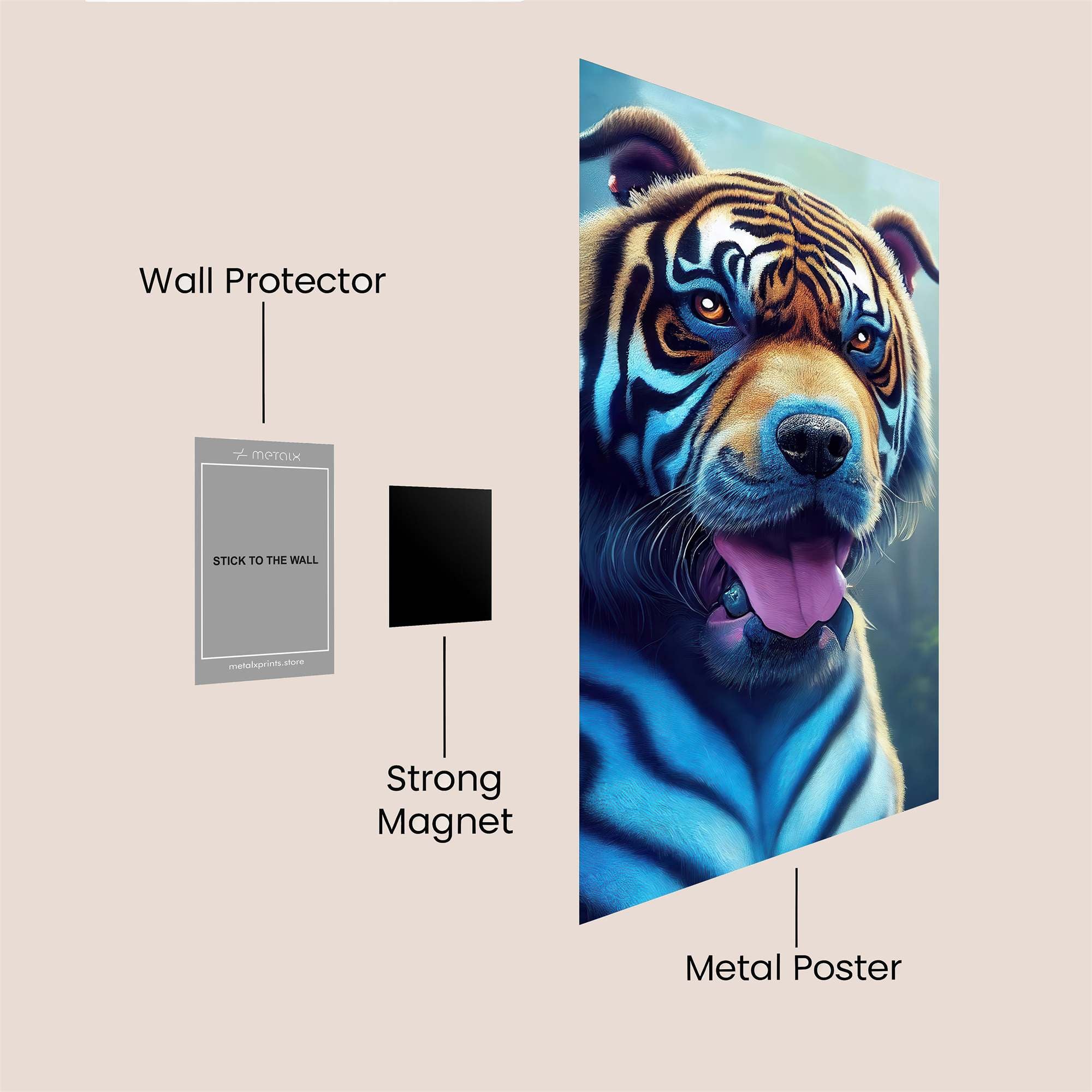 Tiger Canine Safe Wall Magnetic / M