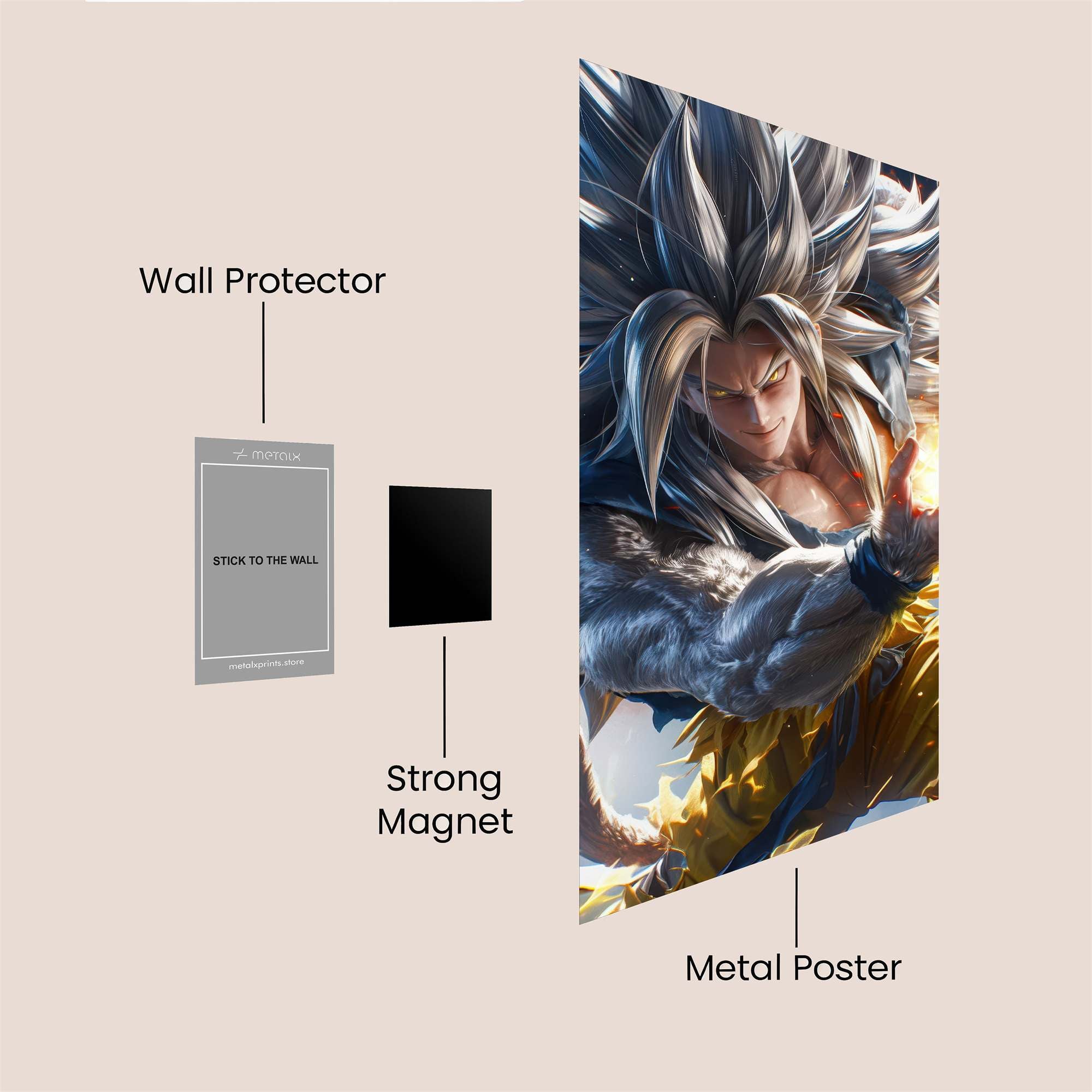 Saiyan Fury Safe Wall Magnetic / M