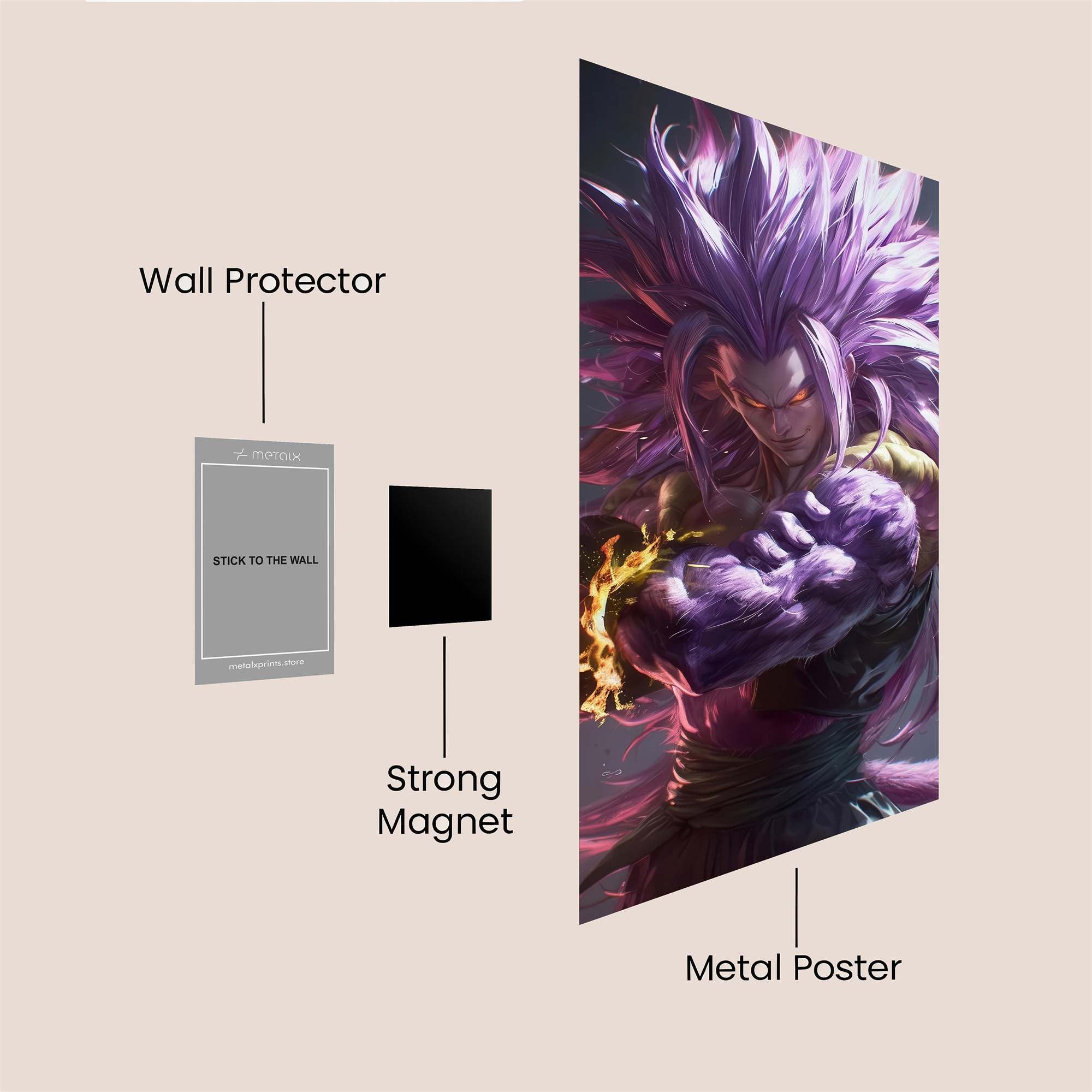 Saiyan Fury Safe Wall Magnetic / M
