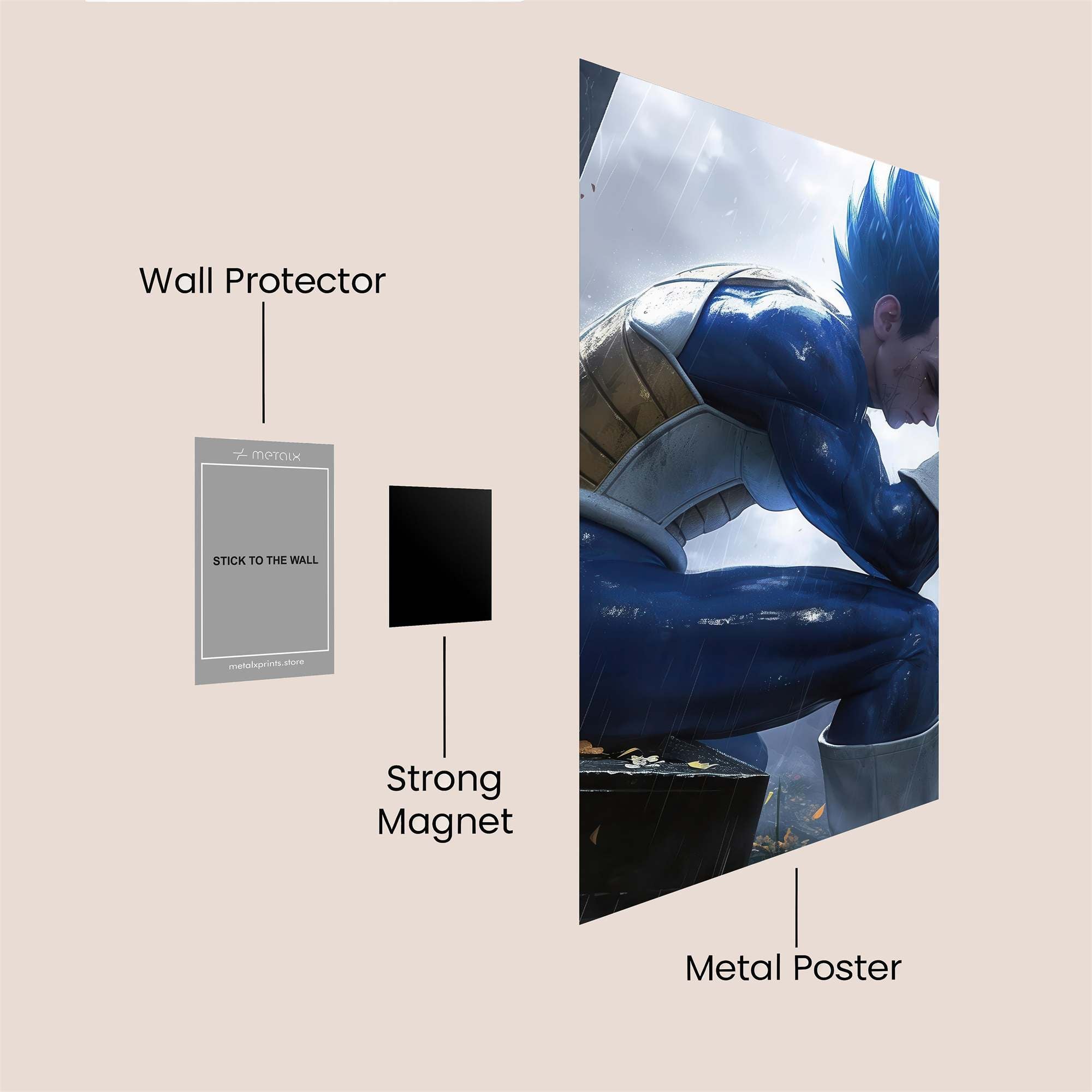 Vegeta Contemplation Safe Wall Magnetic / M