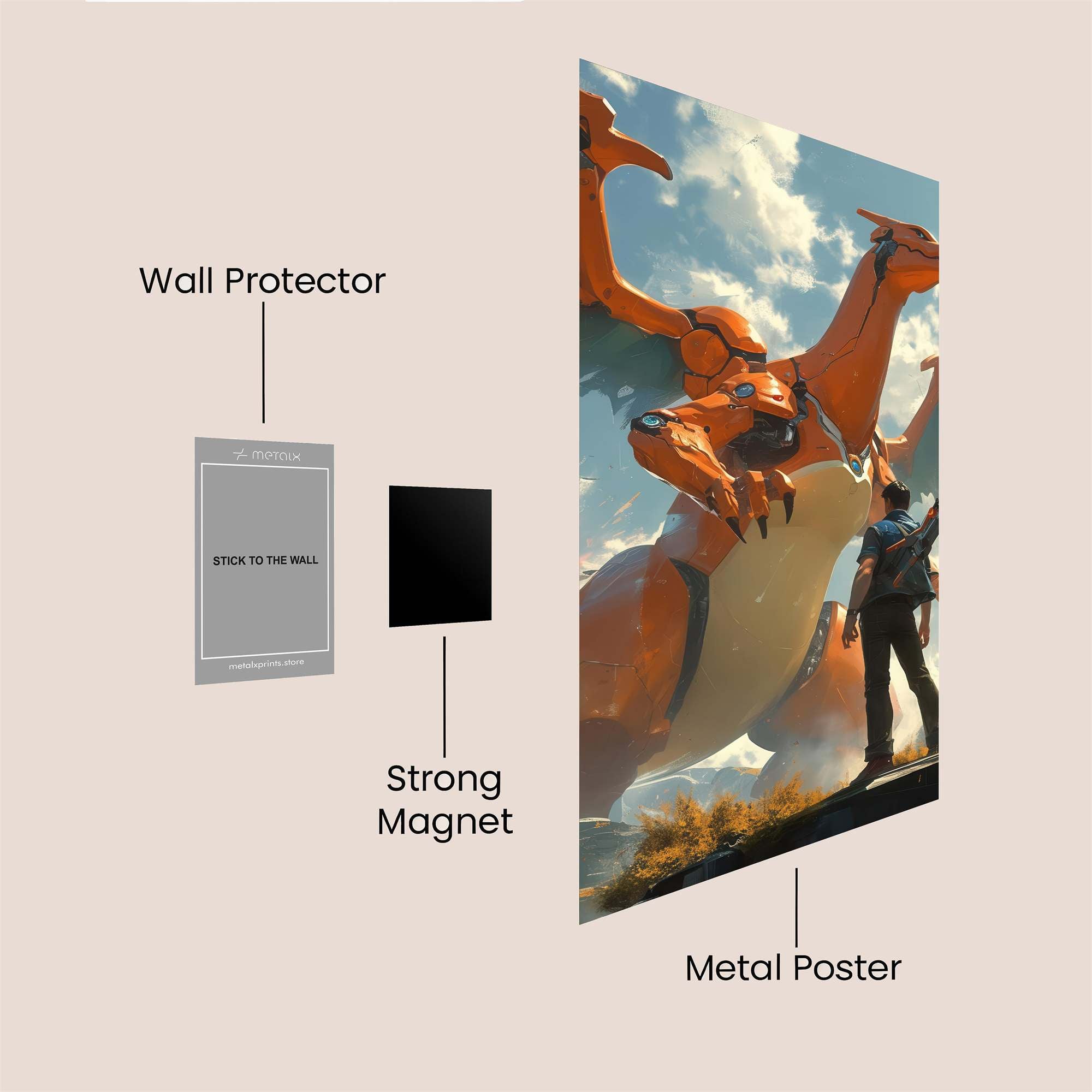 Charizard Majestic Safe Wall Magnetic / M