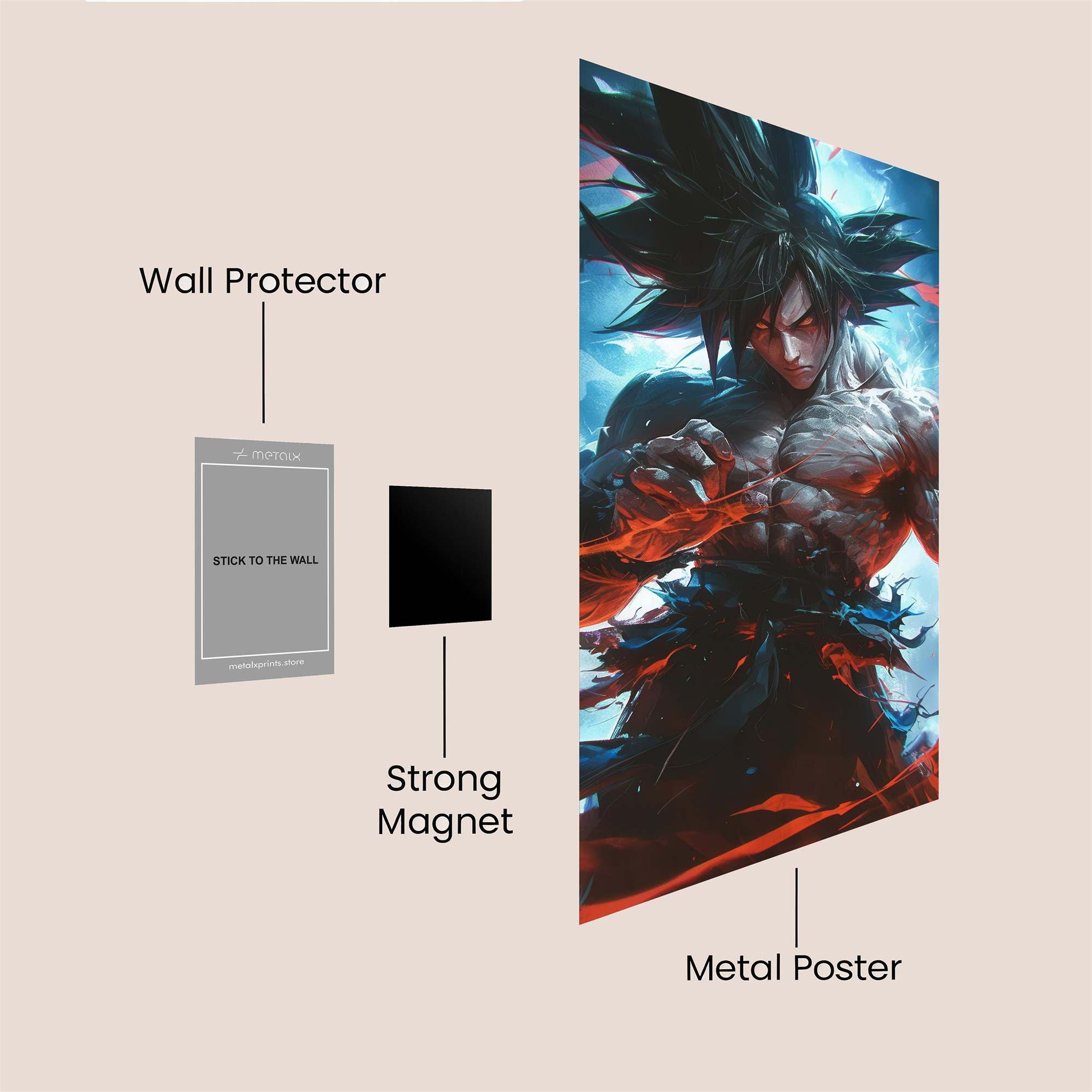 Saiyan Fury Safe Wall Magnetic / M