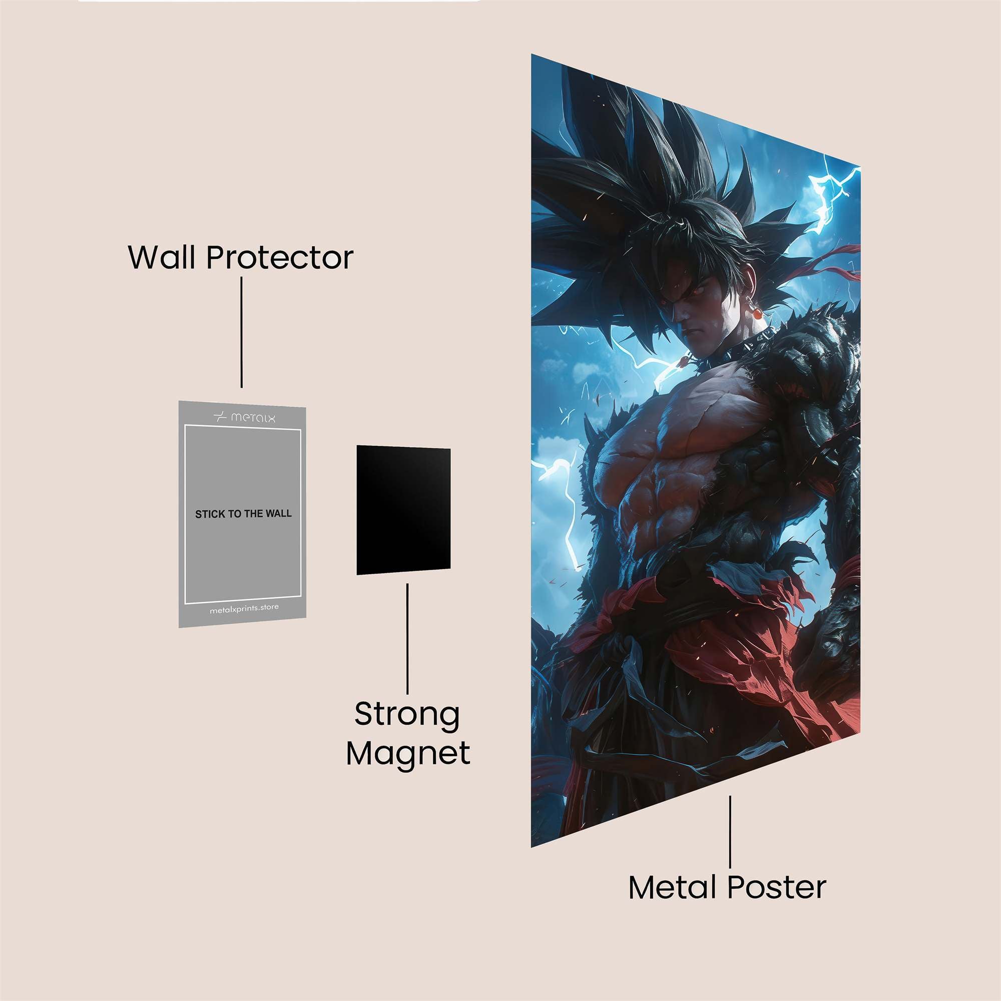 Saiyan Fury Safe Wall Magnetic / M