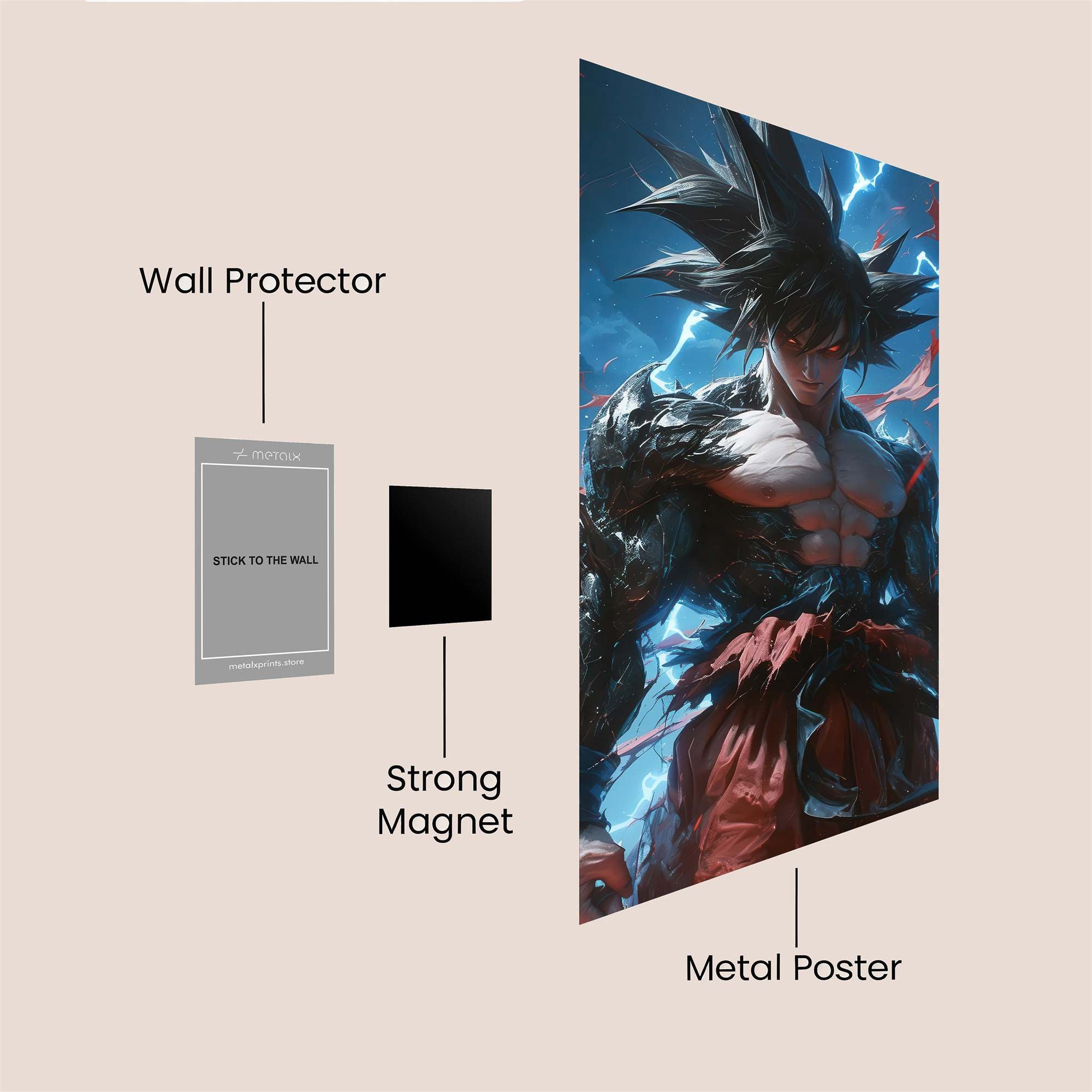Saiyan Fury Safe Wall Magnetic / M