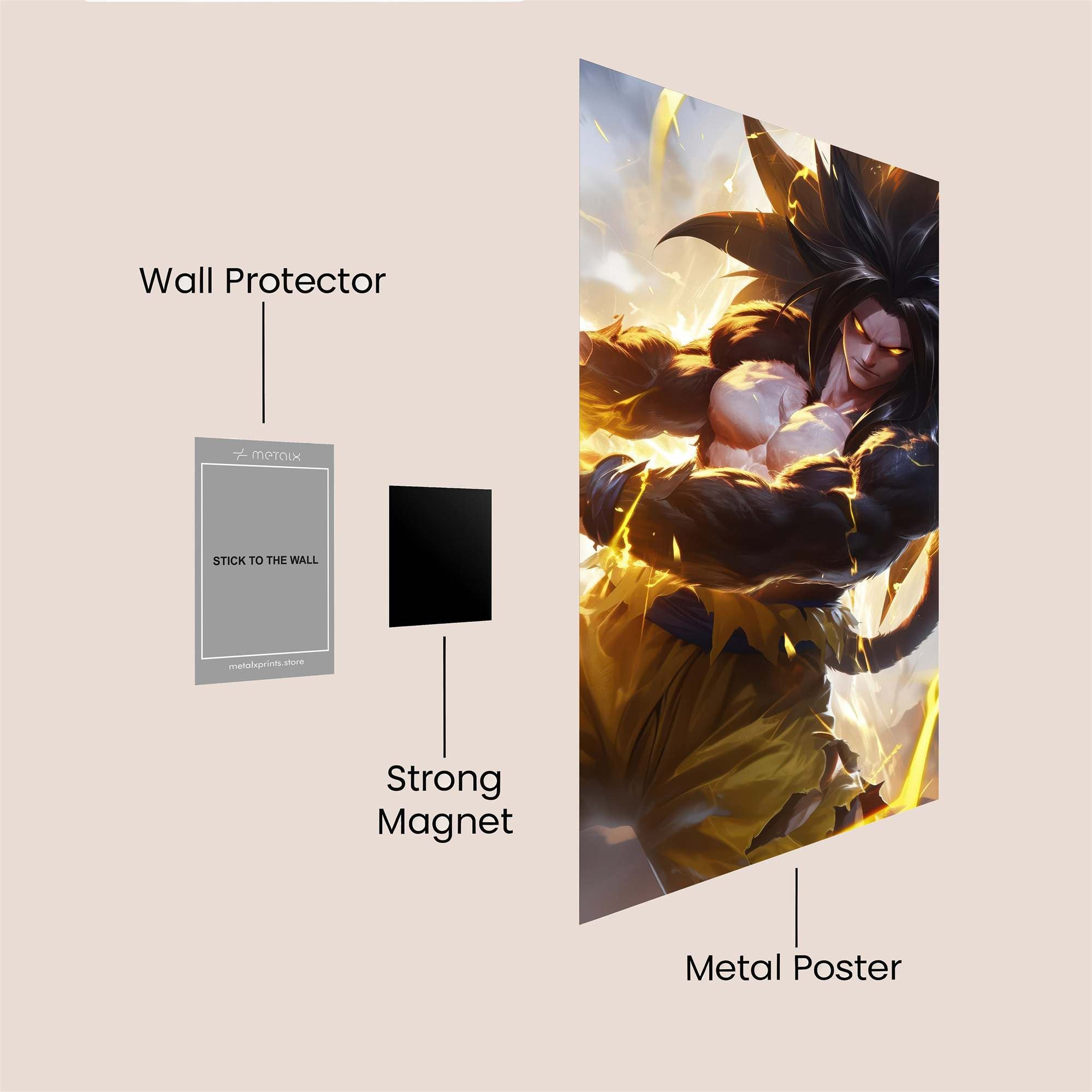 Saiyan Fury Safe Wall Magnetic / M