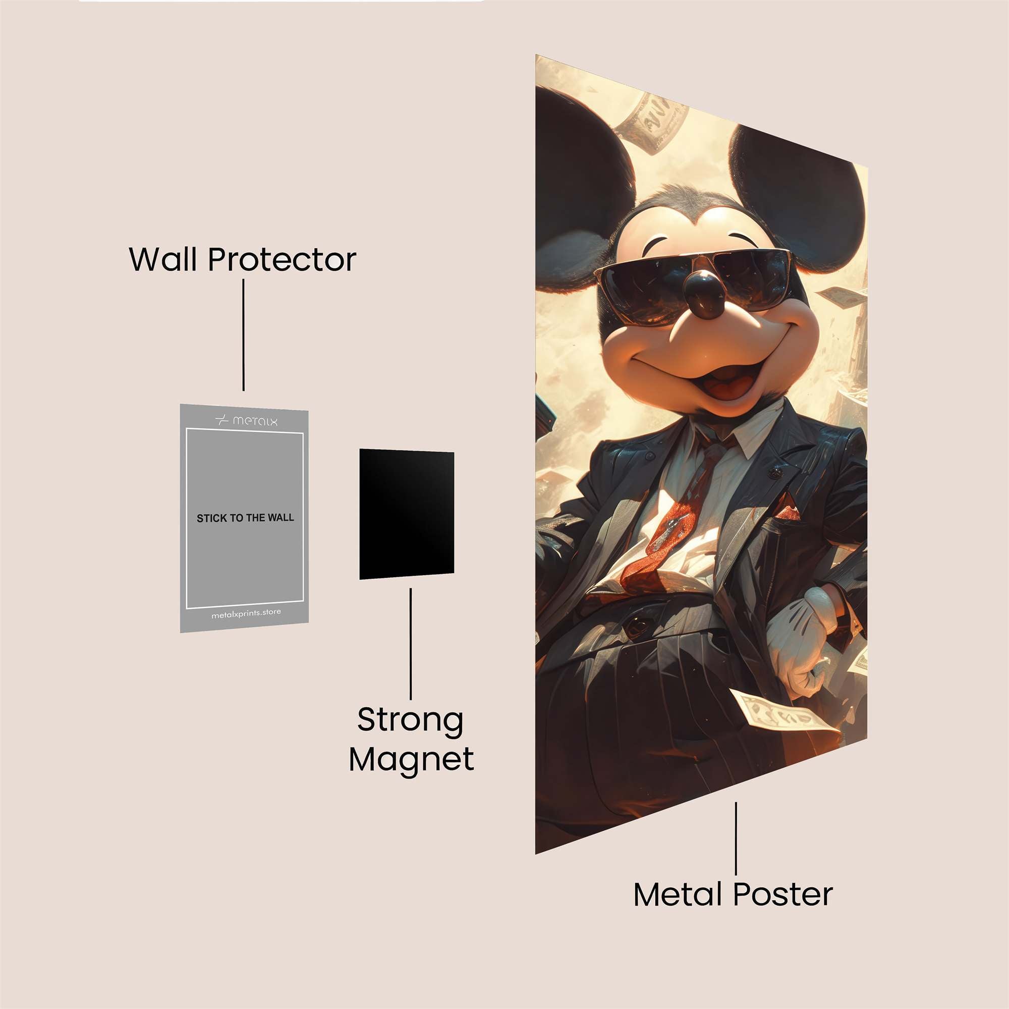 Mickey Mischief Safe Wall Magnetic / M