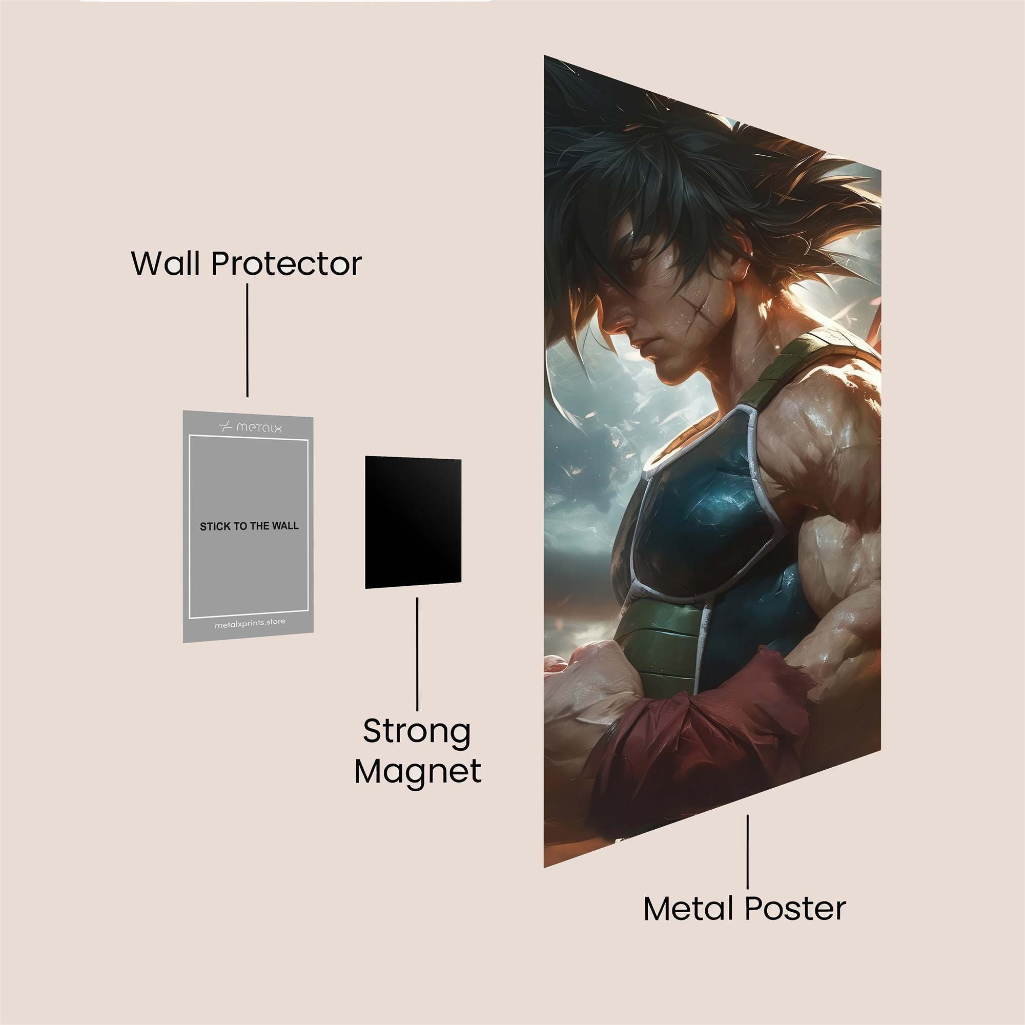 Saiyan Resolve Safe Wall Magnetic / M