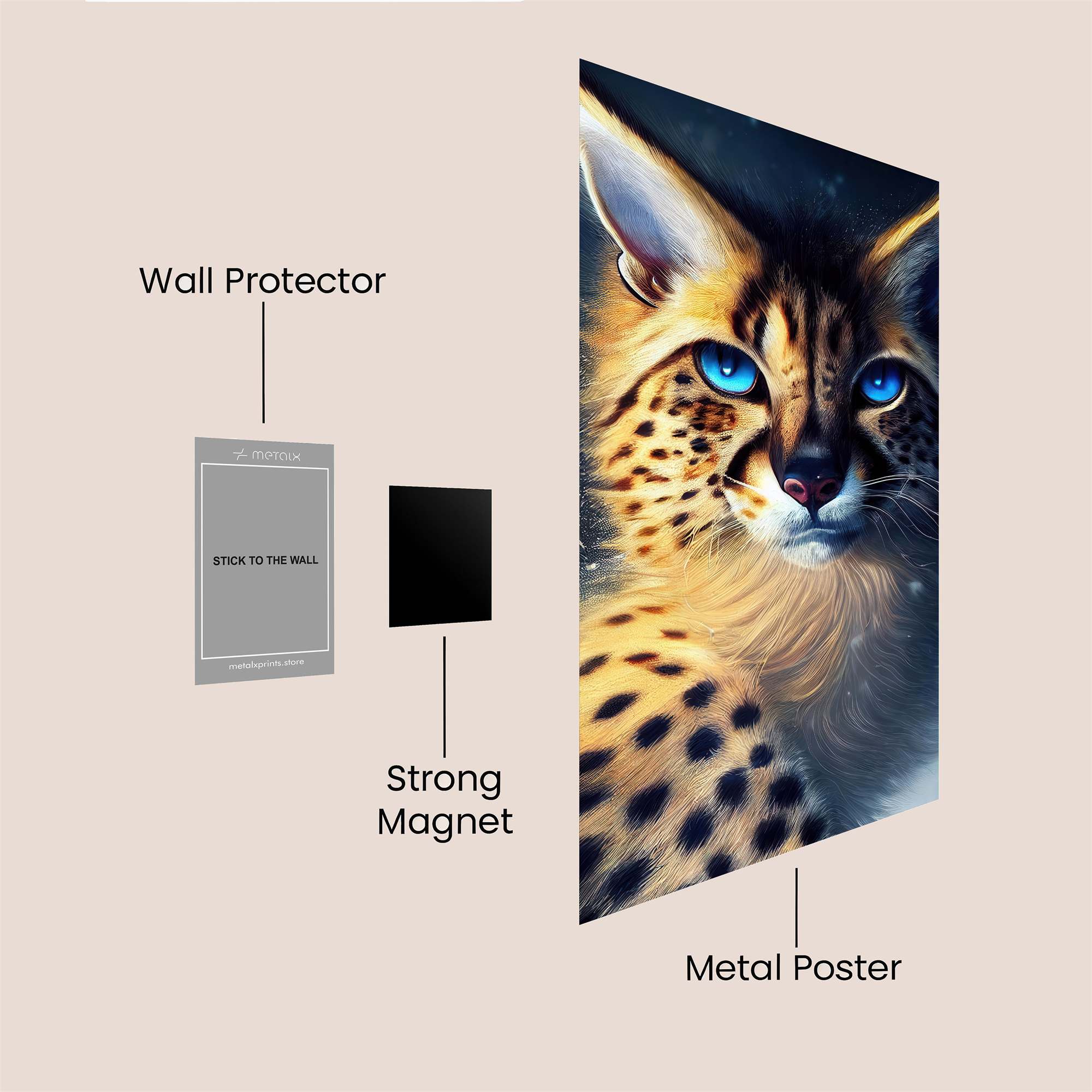 Cheetah Mystique Safe Wall Magnetic / M