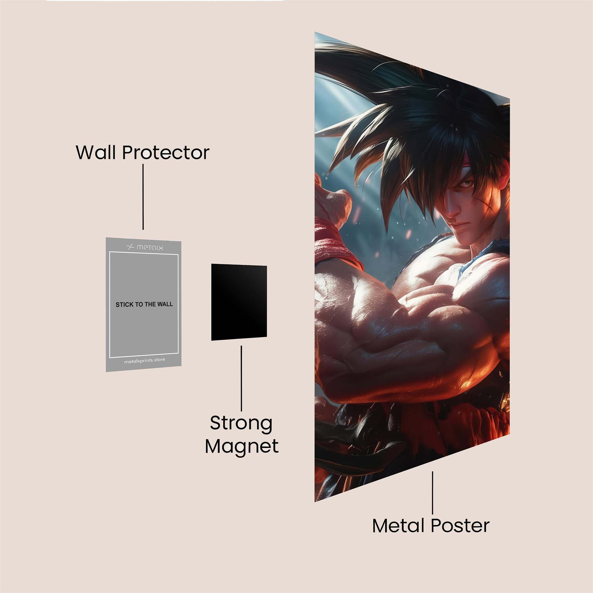 Saiyan Blaze Safe Wall Magnetic / M