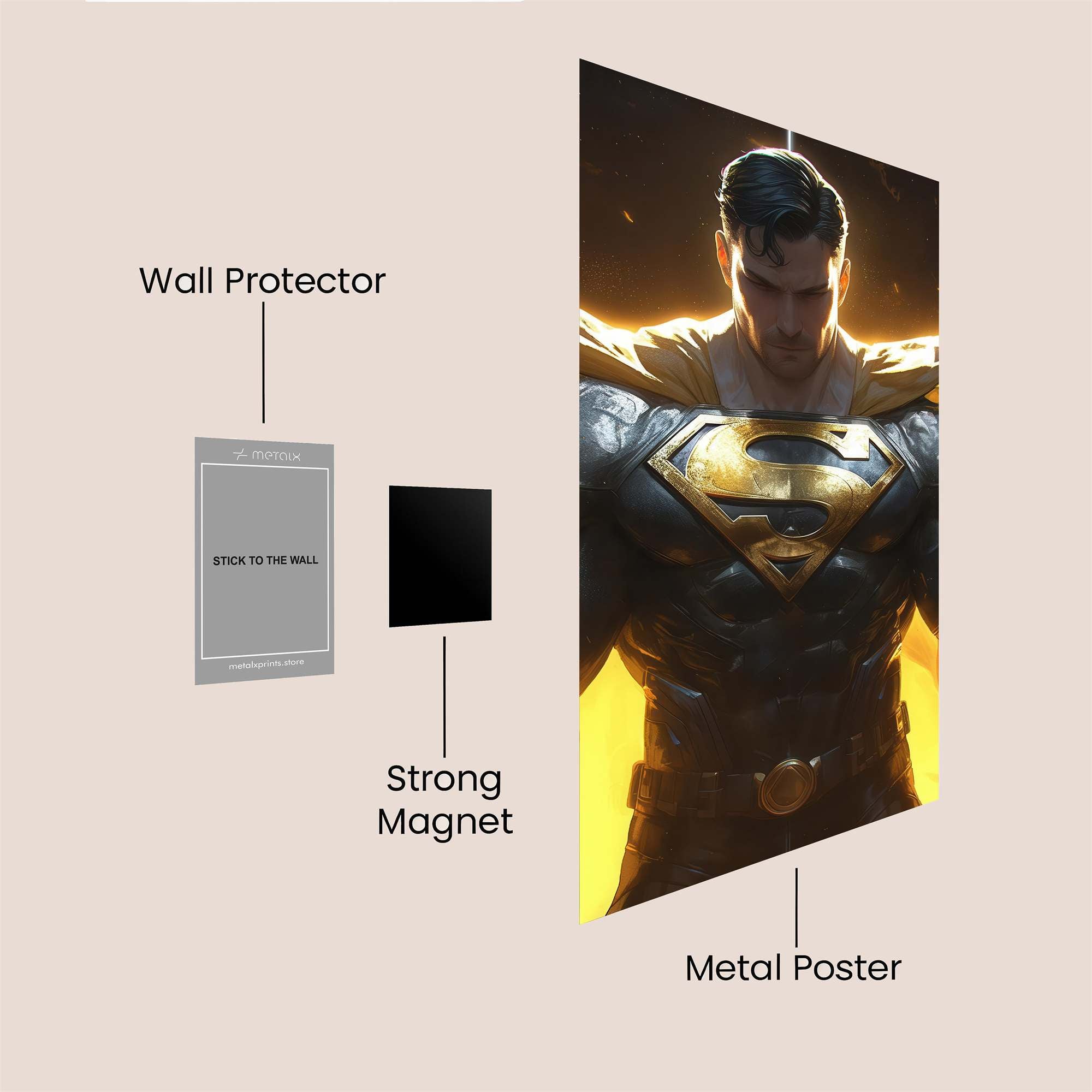 Superman Radiant Safe Wall Magnetic / M