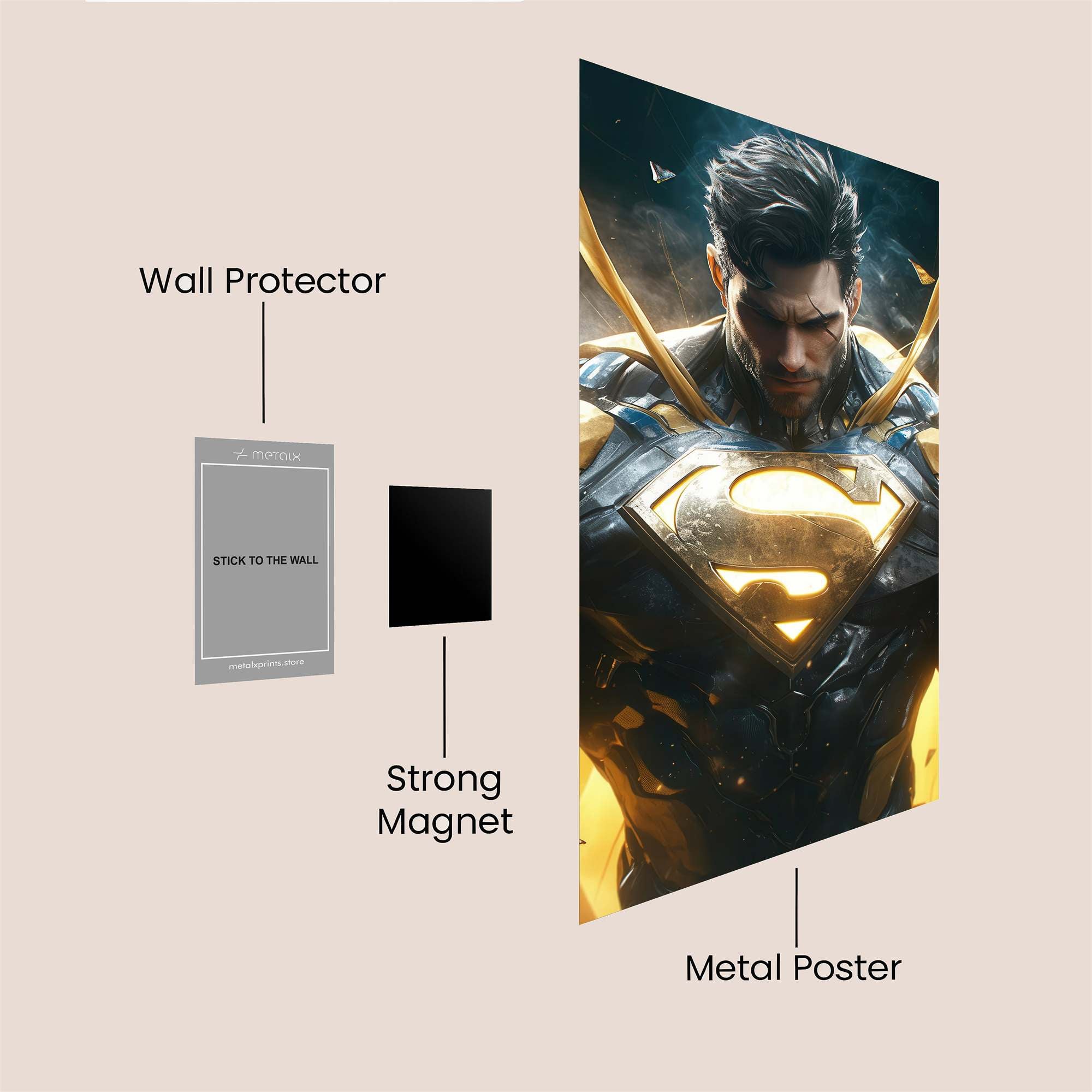 Superman Radiant Safe Wall Magnetic / M