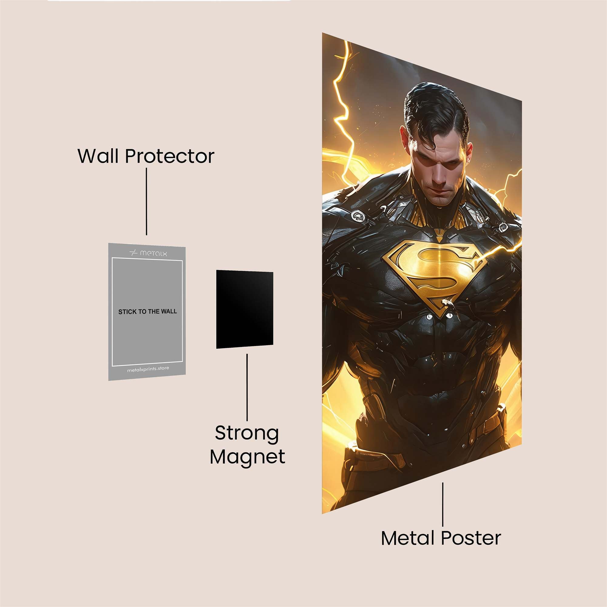 Superman Electrifying Safe Wall Magnetic / M