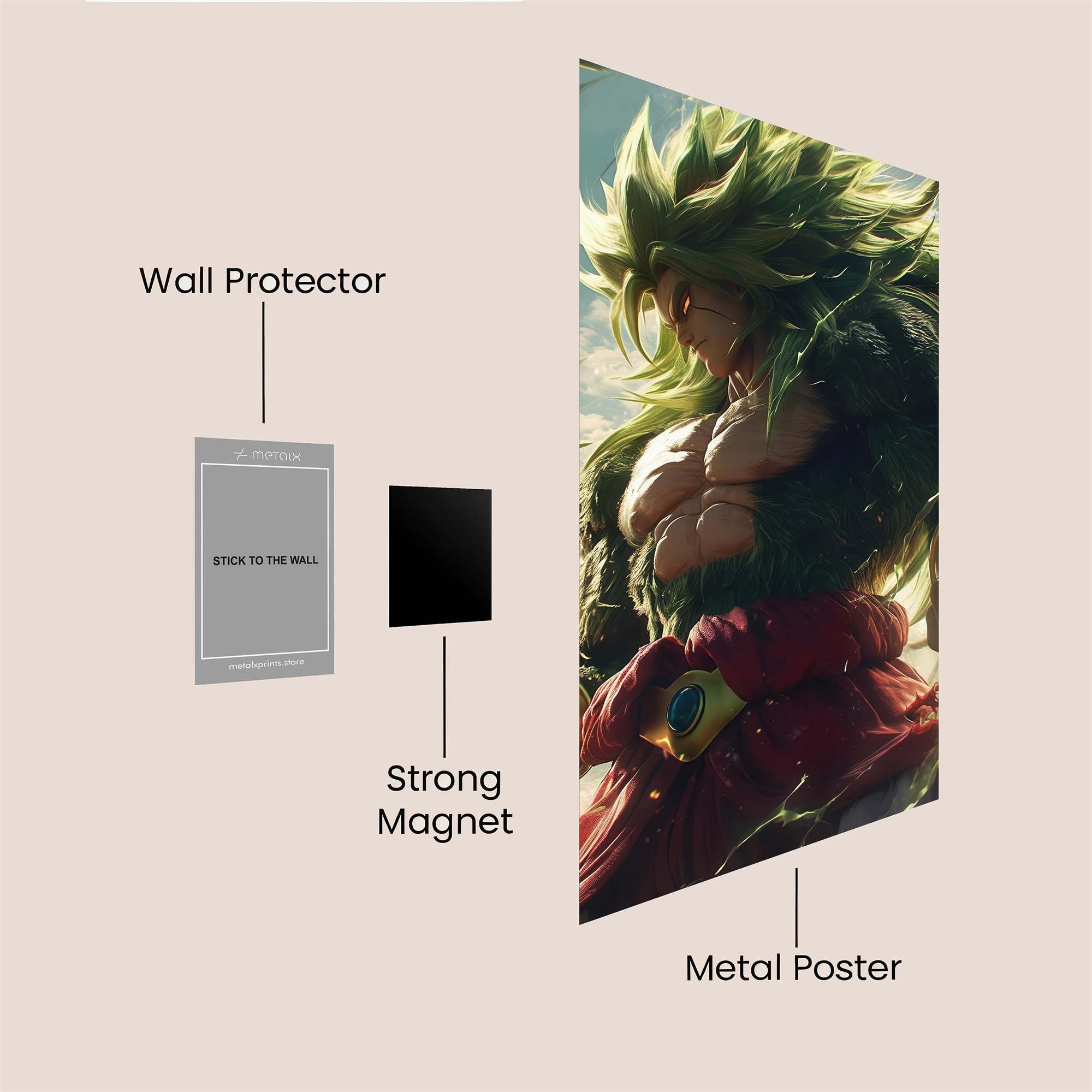 Broly Ferocious Safe Wall Magnetic / M