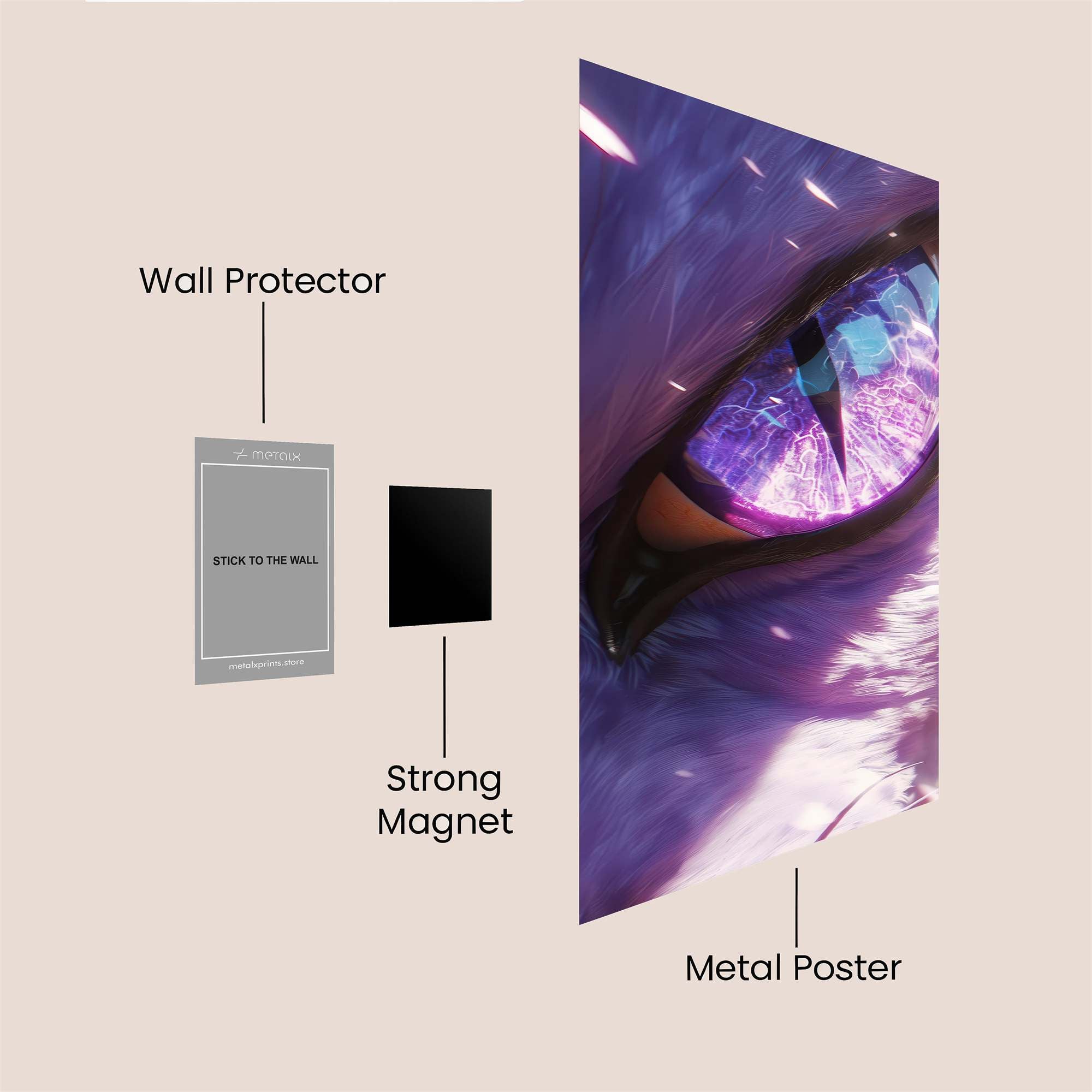 Purple Vigilance Safe Wall Magnetic / M