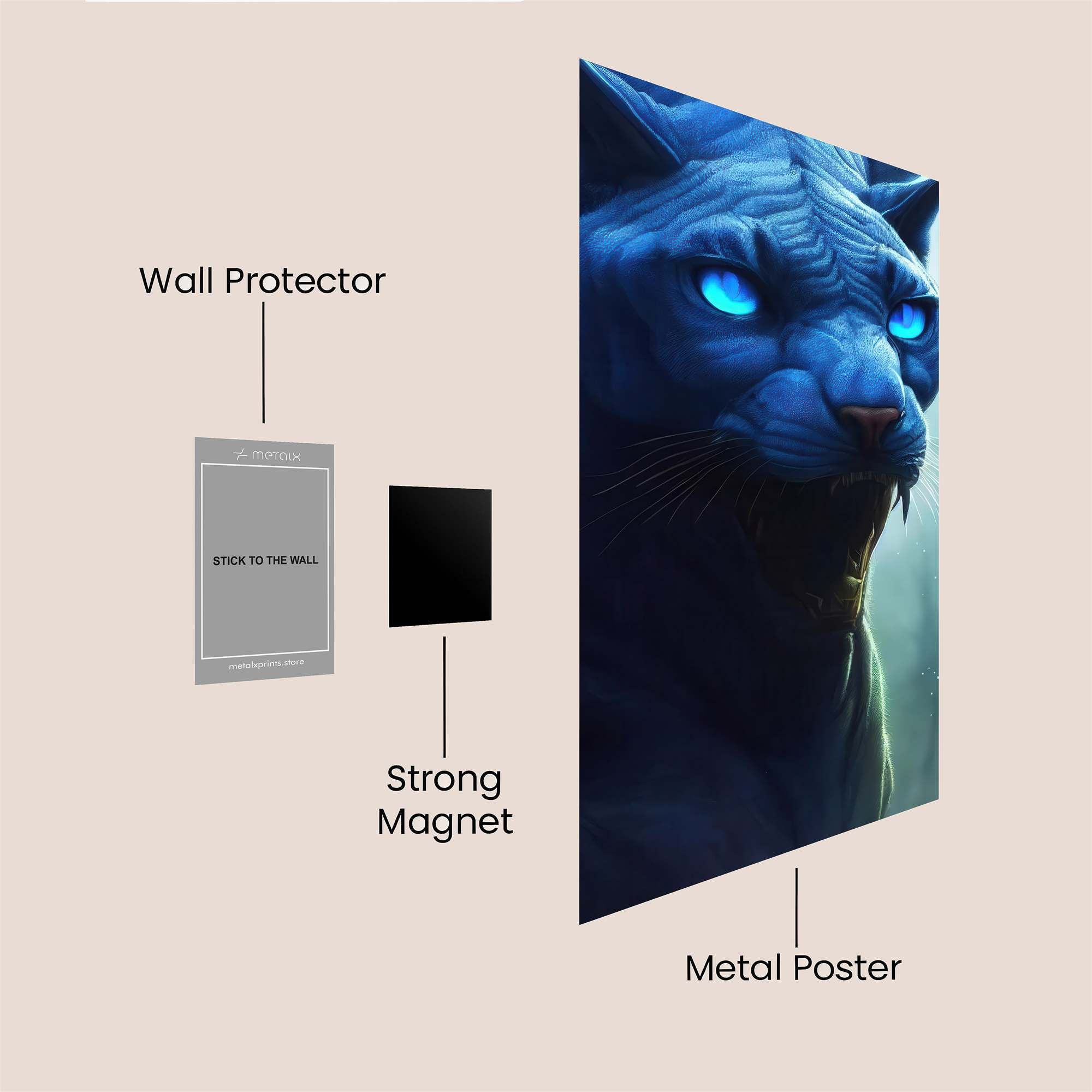 Blue Enigma Safe Wall Magnetic / M