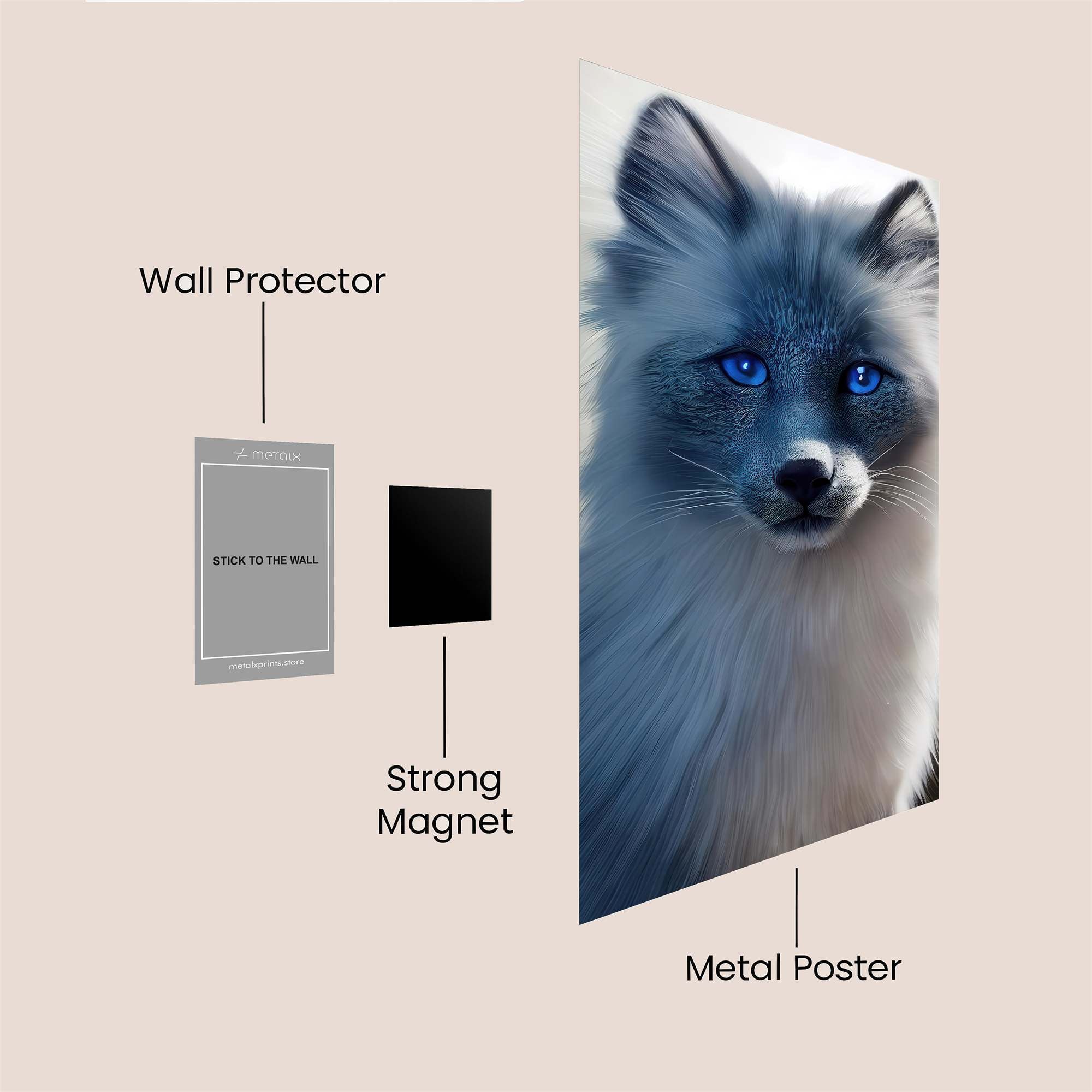 Mystic Fox Safe Wall Magnetic / M