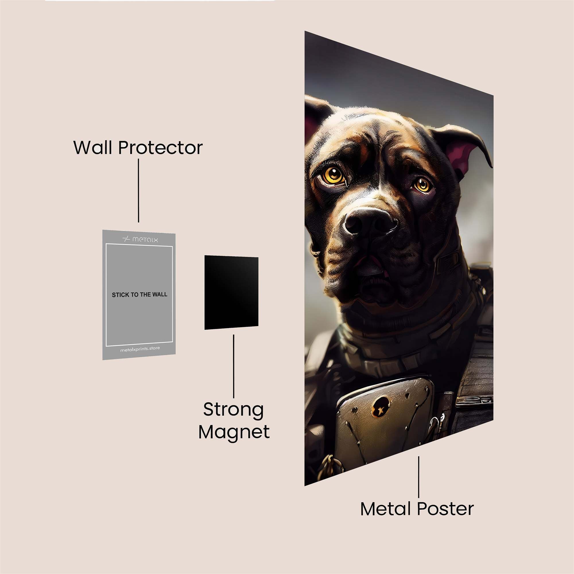 Dog Warrior Safe Wall Magnetic / M
