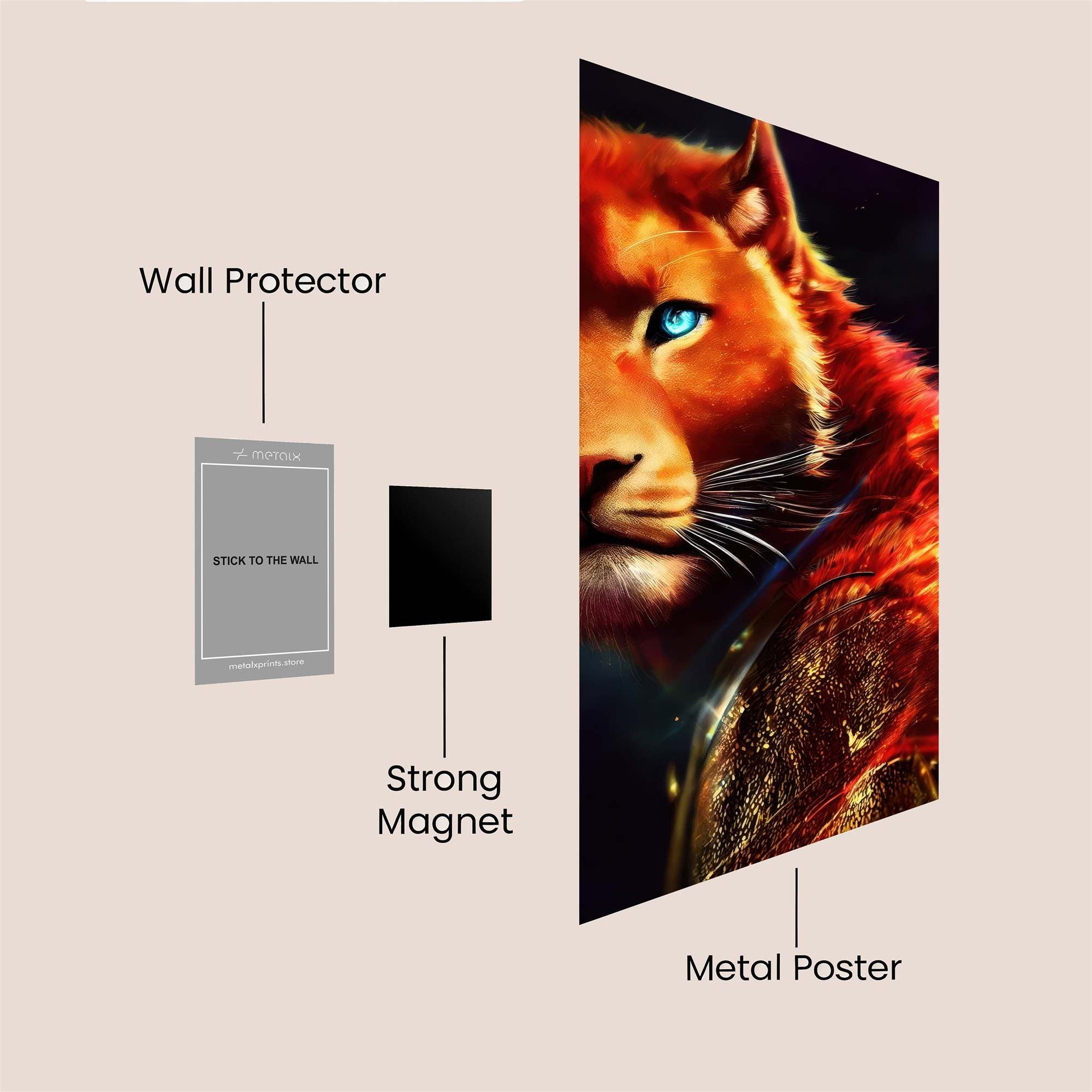 Firebrand Lion Safe Wall Magnetic / M