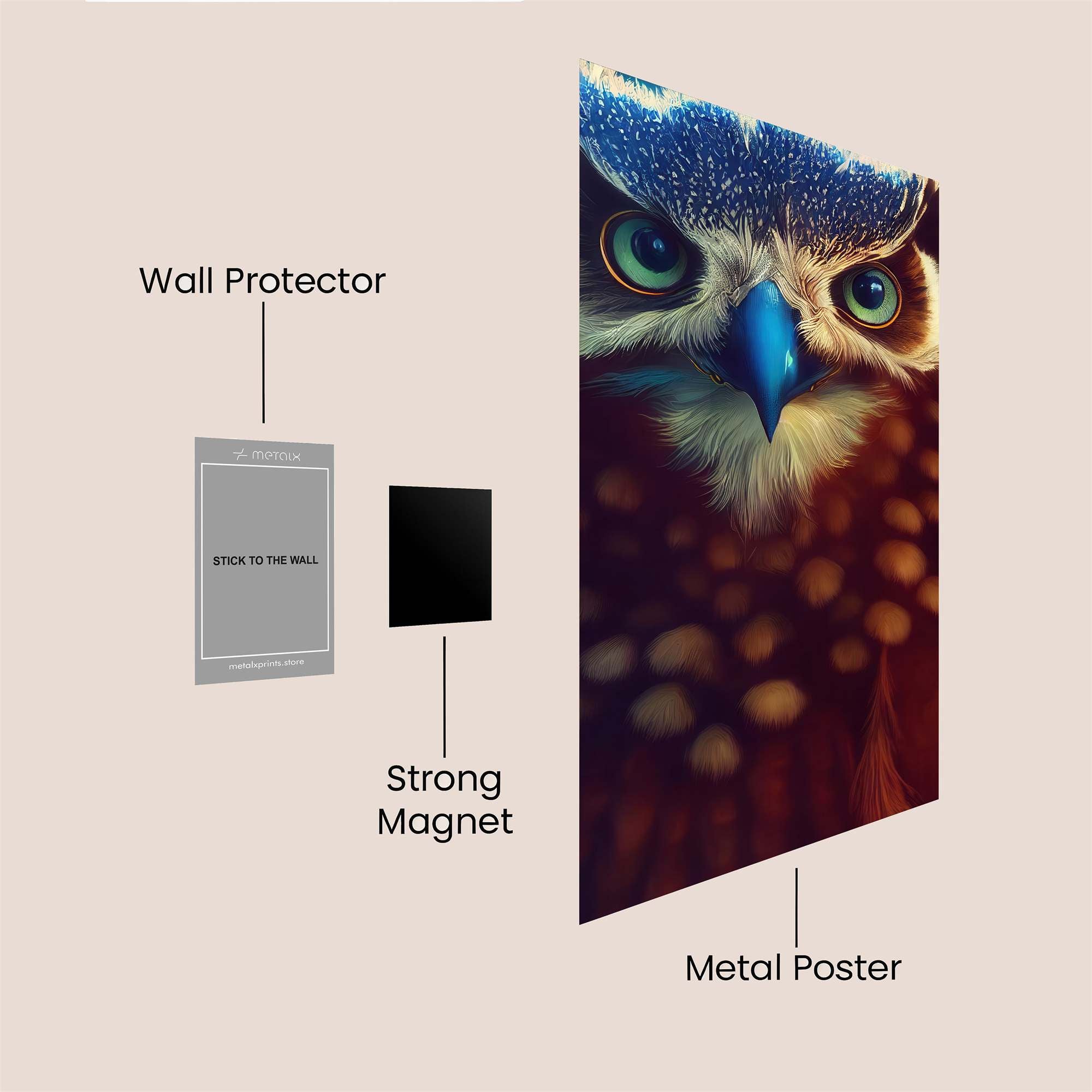 Owl Majestic Safe Wall Magnetic / M
