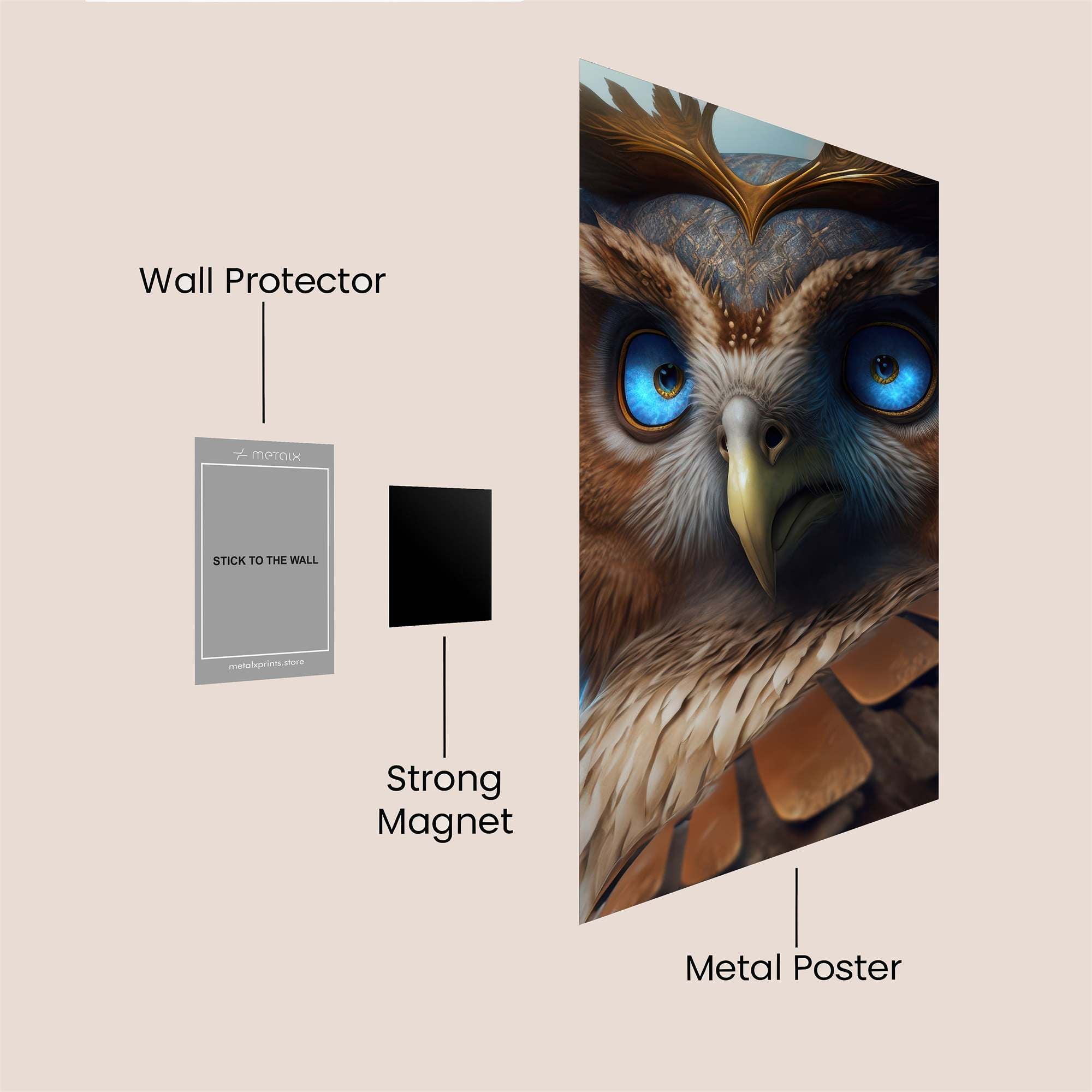 Owl Enigma Safe Wall Magnetic / M
