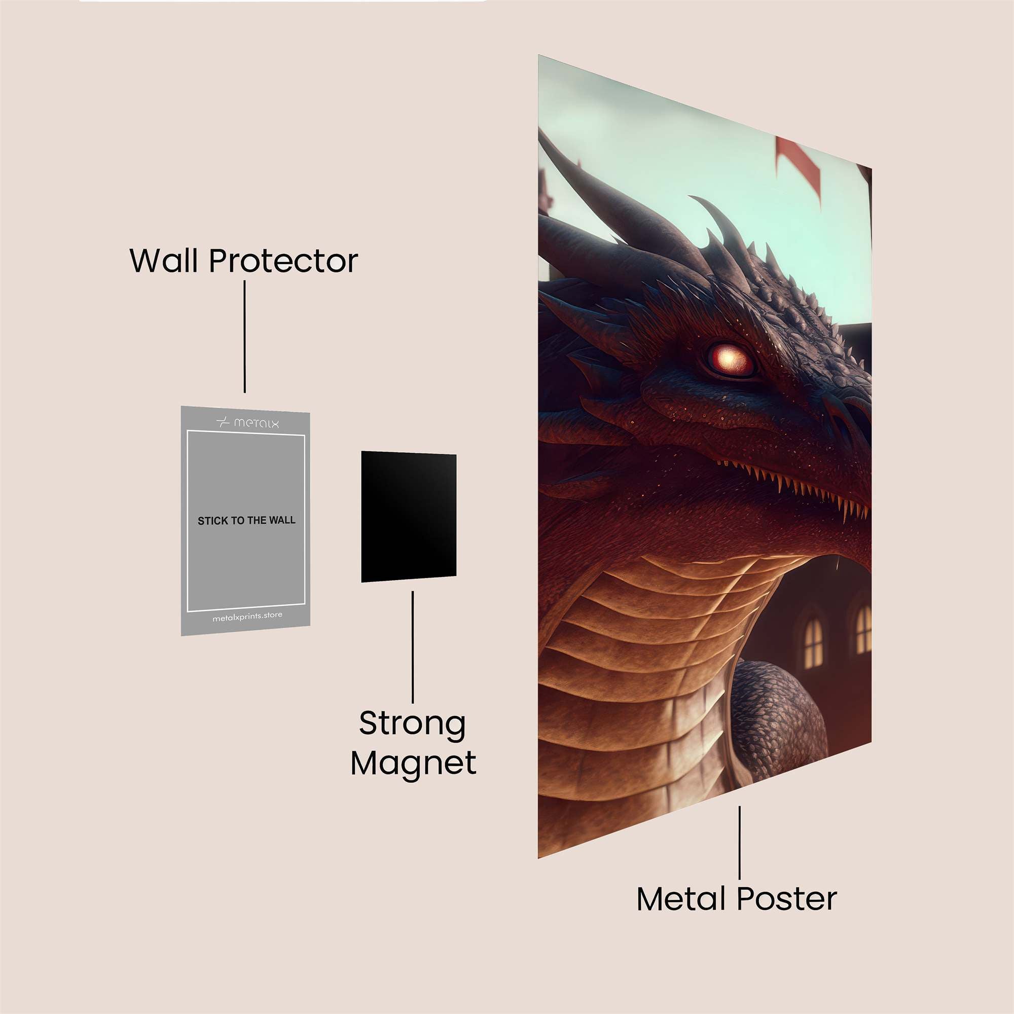 Dragon Menace Safe Wall Magnetic / M