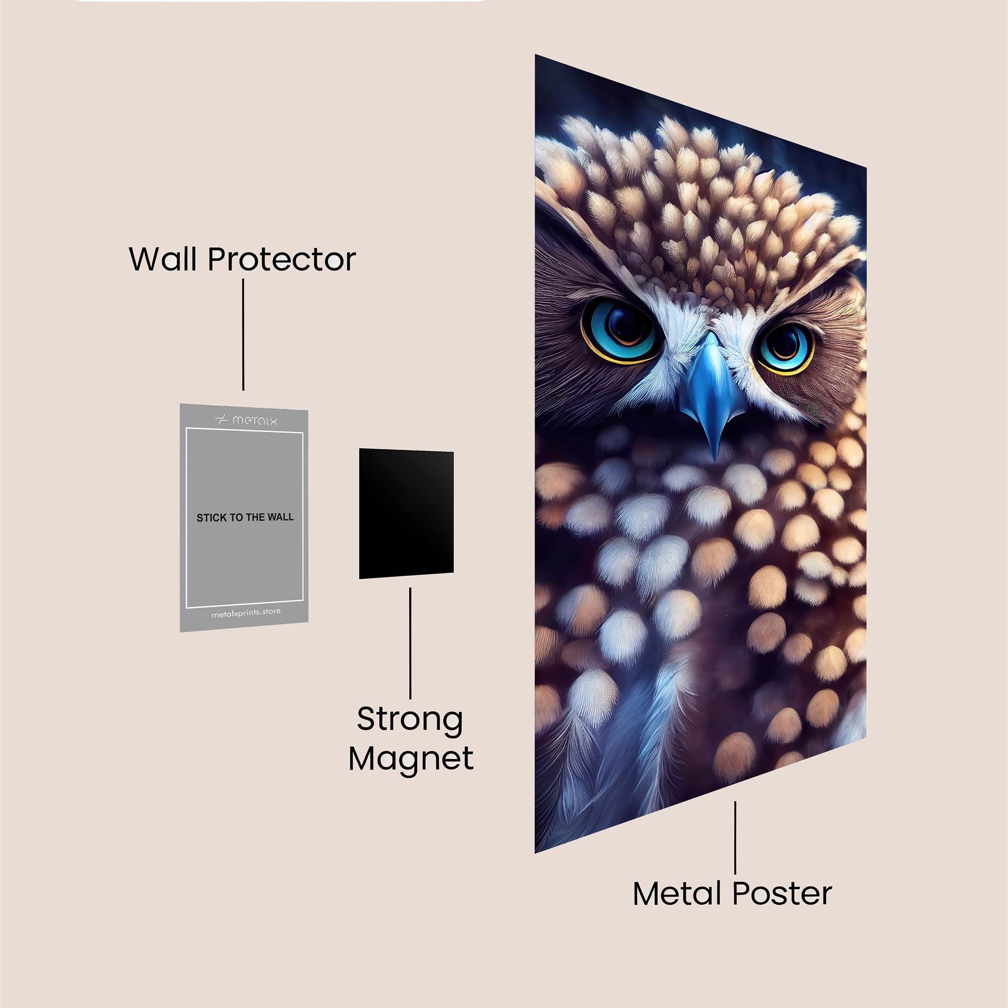 Owl Enigma Safe Wall Magnetic / M