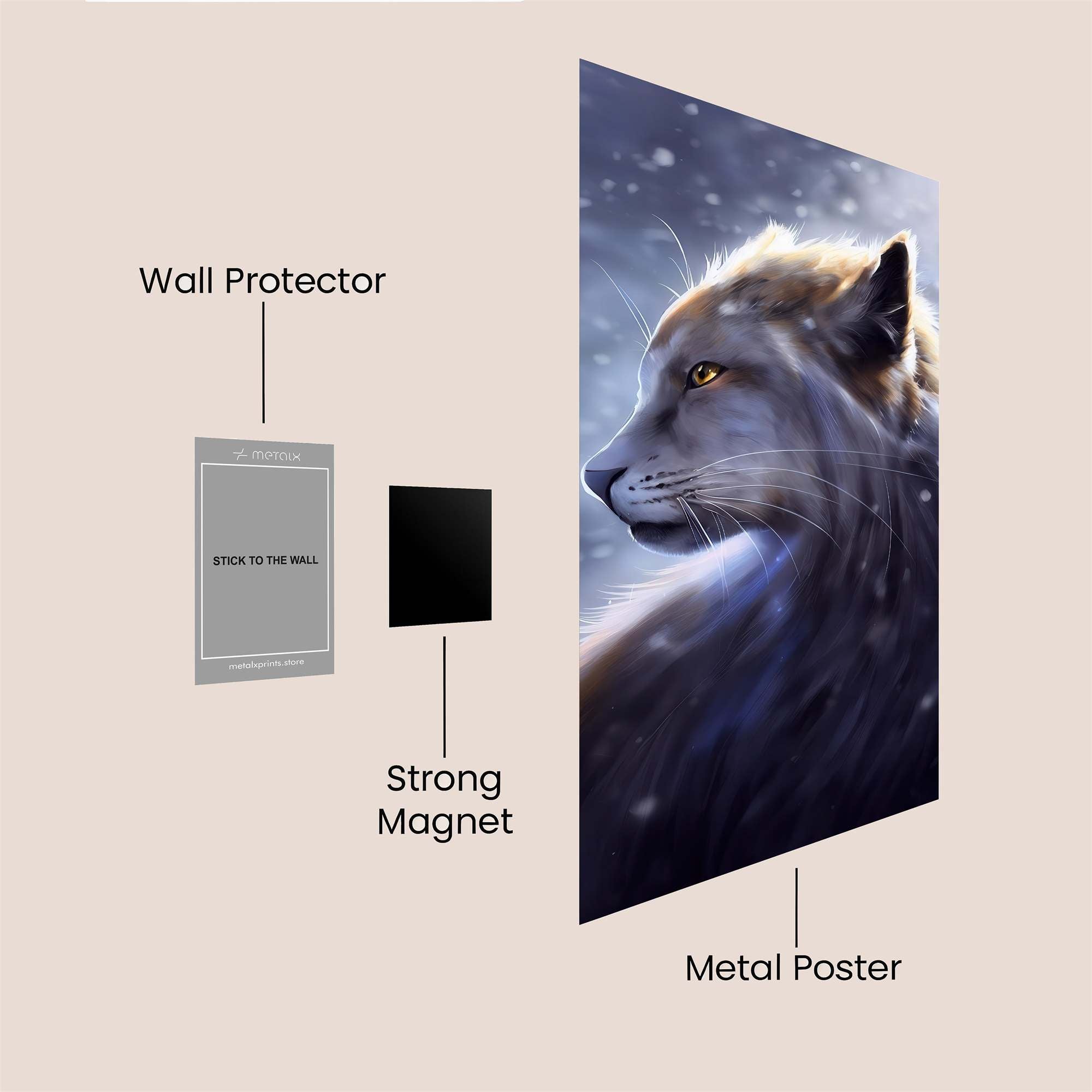 Snow Leopard Safe Wall Magnetic / M