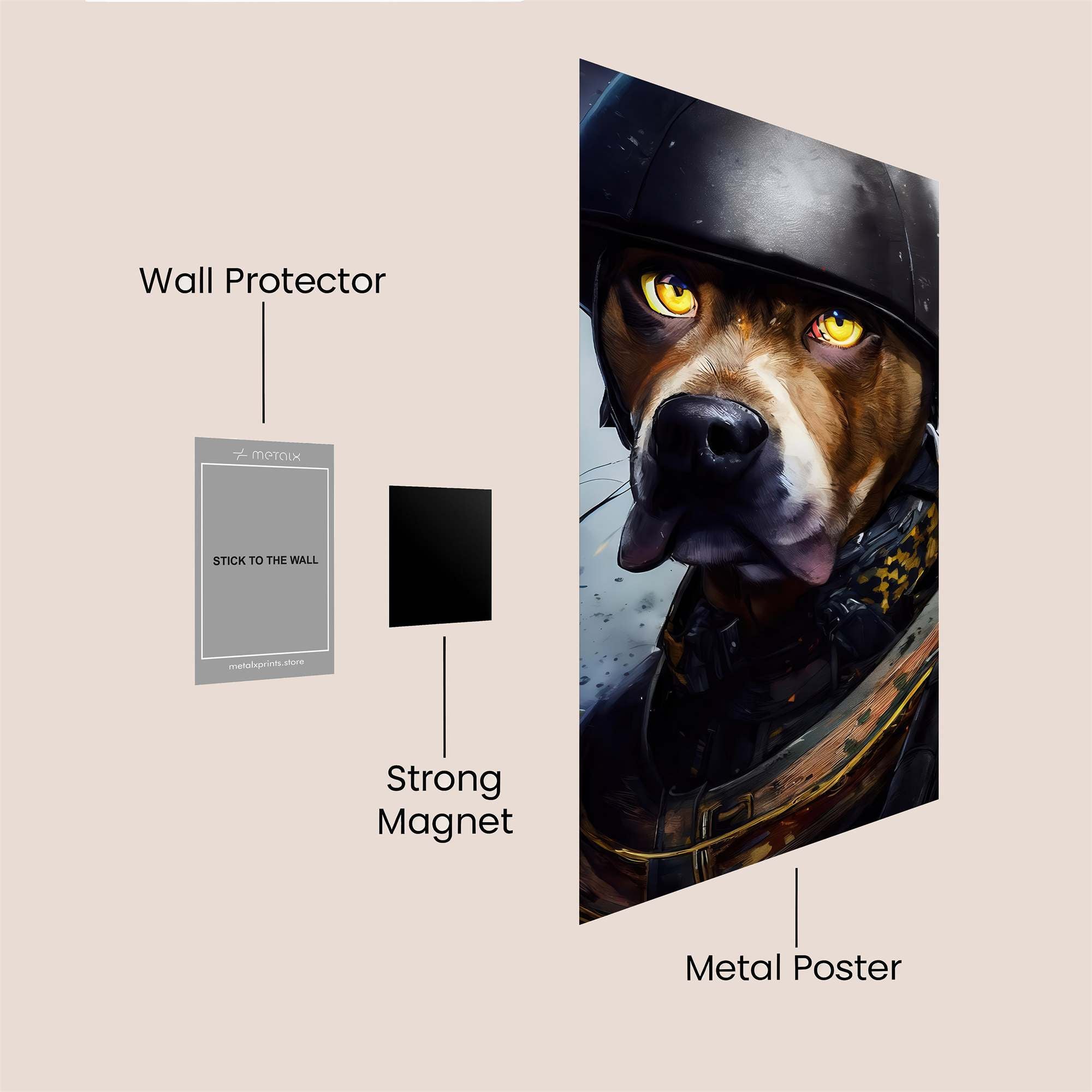 Soldier Hound Safe Wall Magnetic / M