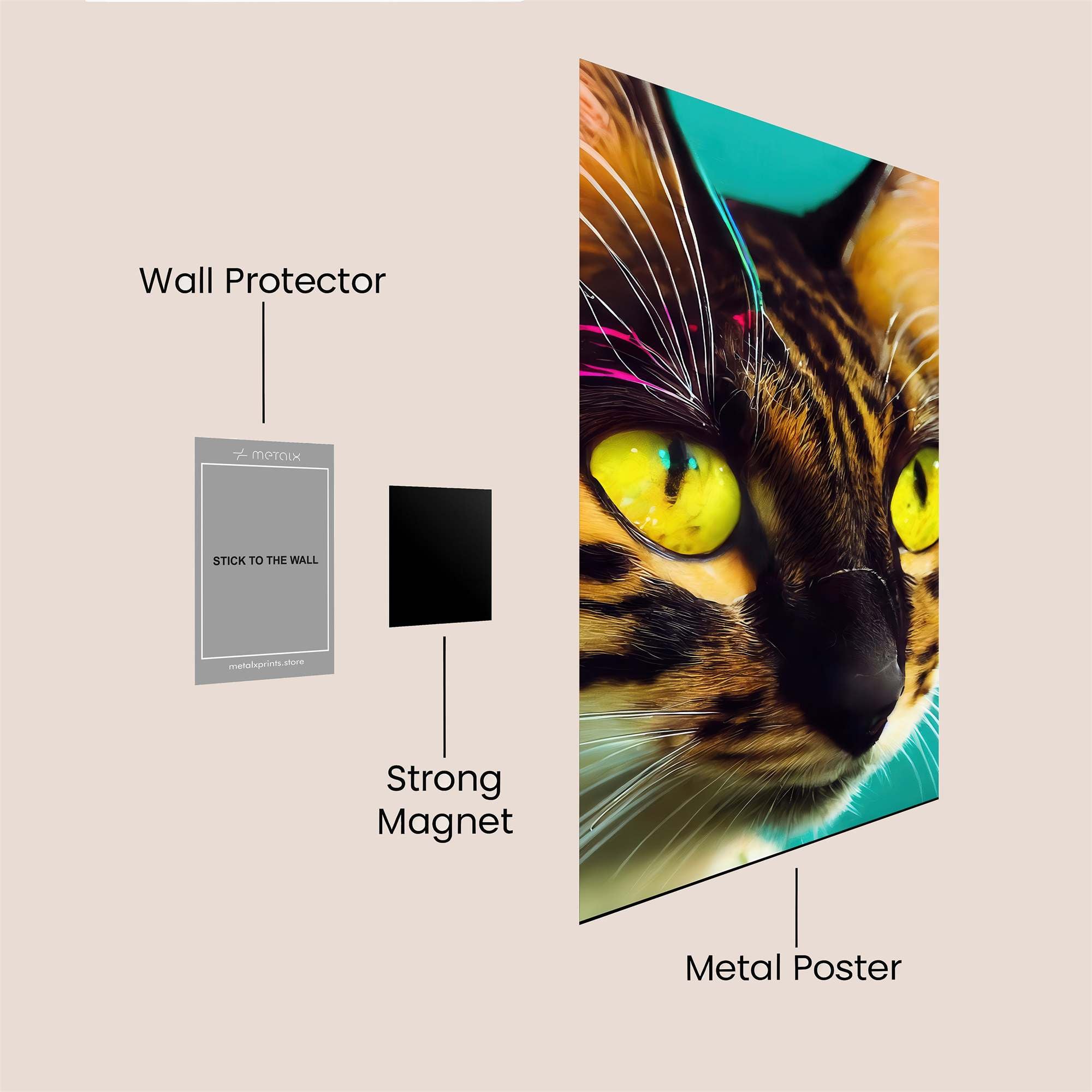 Feline Mystery Safe Wall Magnetic / M