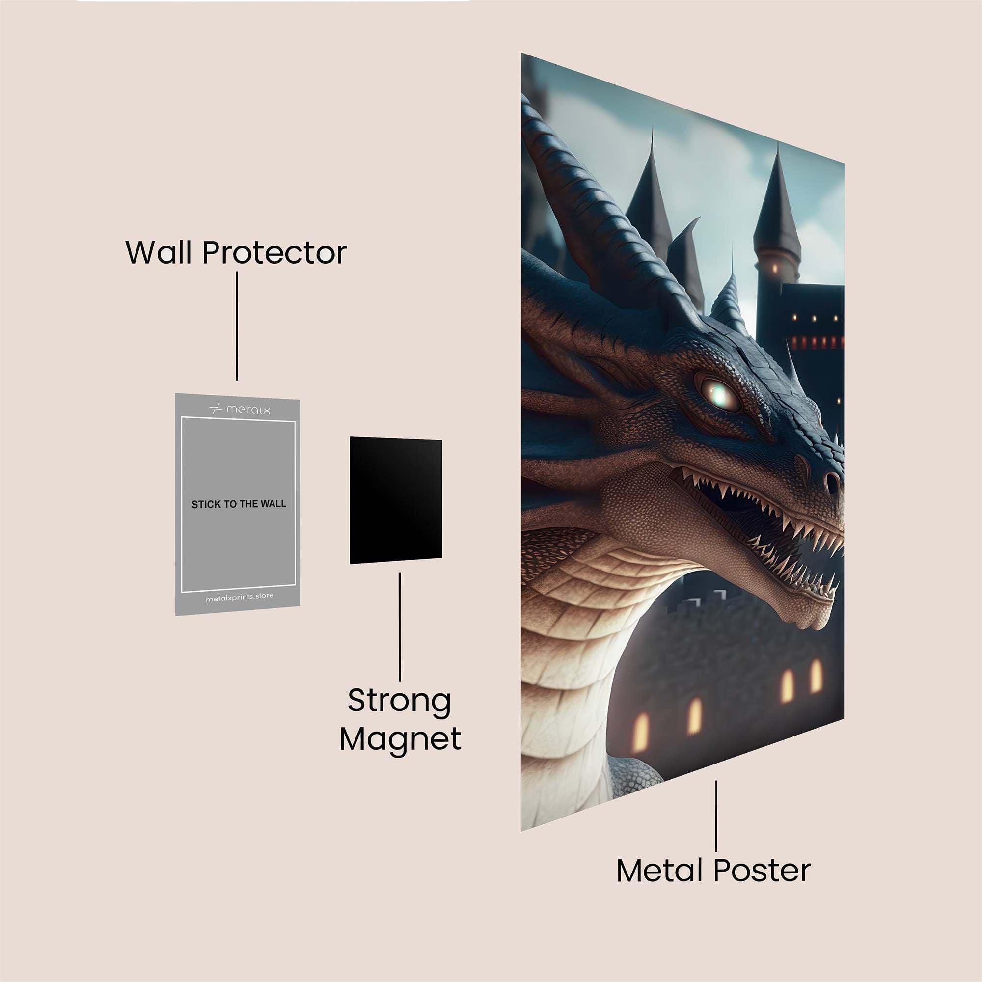Dragon Menace Safe Wall Magnetic / M